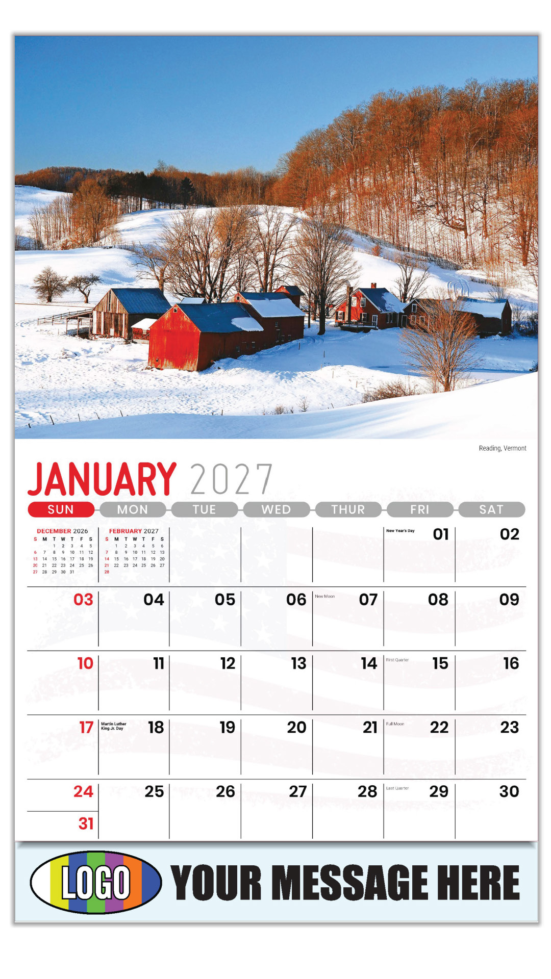 2027 Scenes of America Business Promotional Calendar