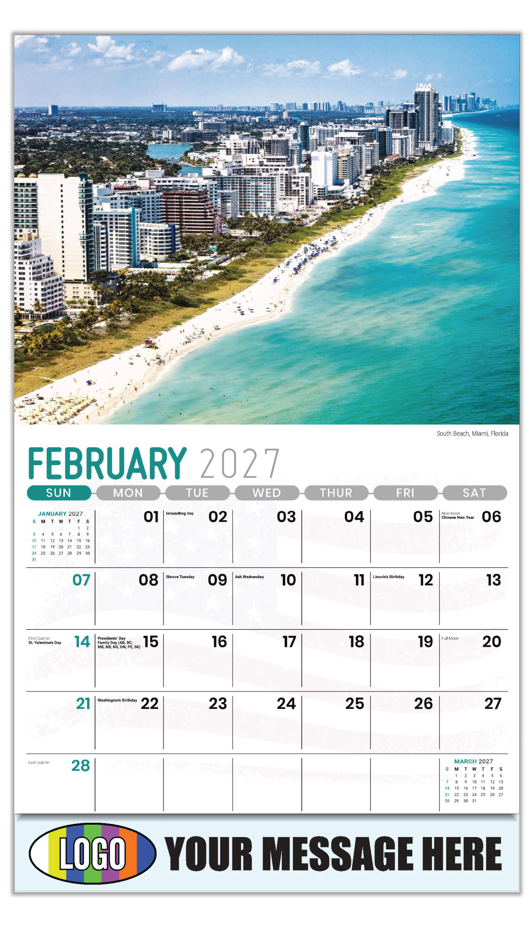 2027 Scenes of America Business Promotional Calendar