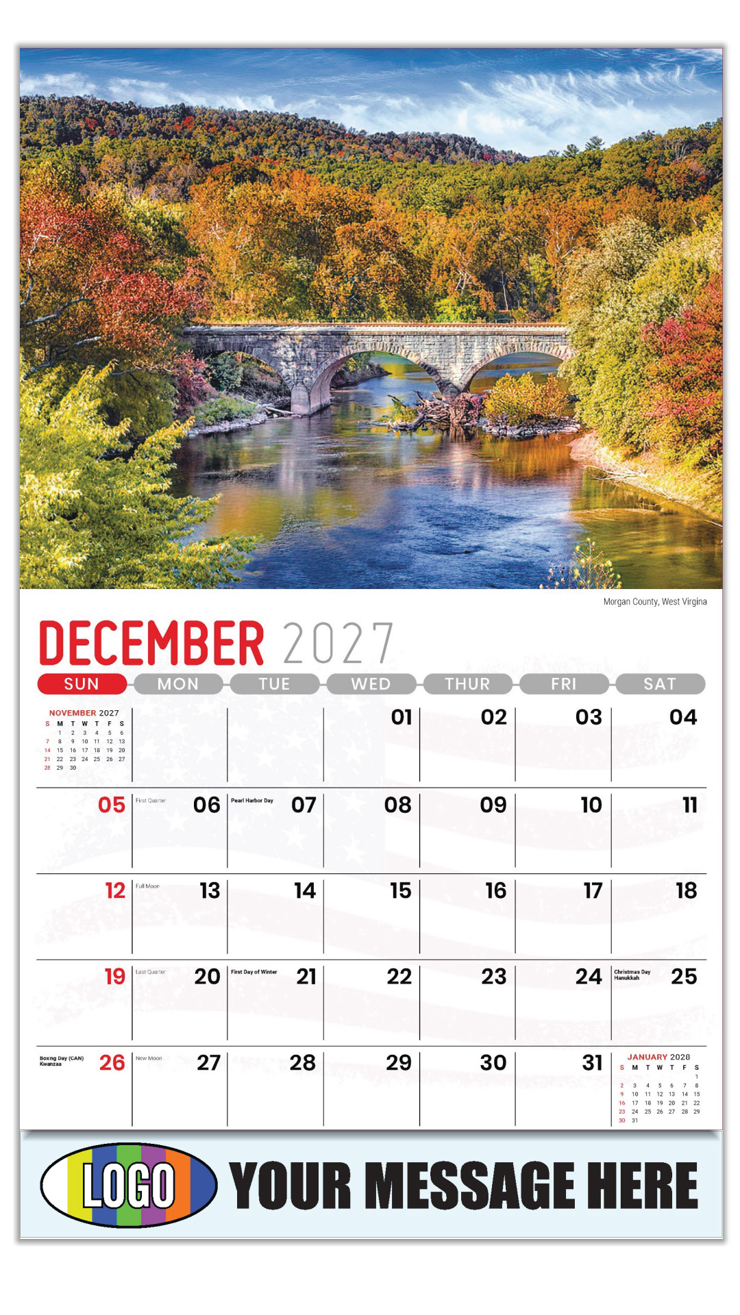 2027 Scenes of America Business Promotional Calendar