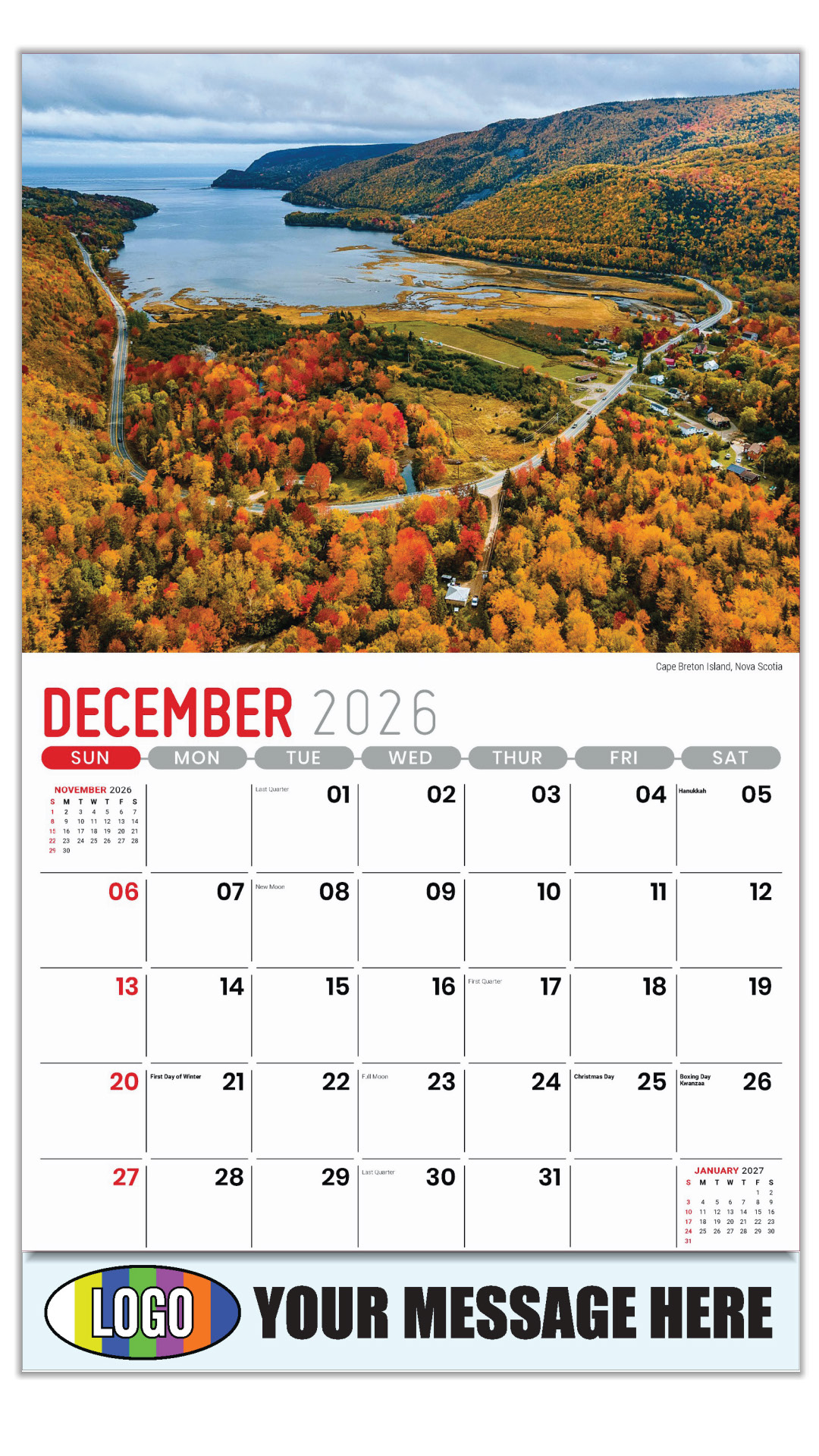 2027 Scenes of Atlantic Canada Business Promotional Calendar
