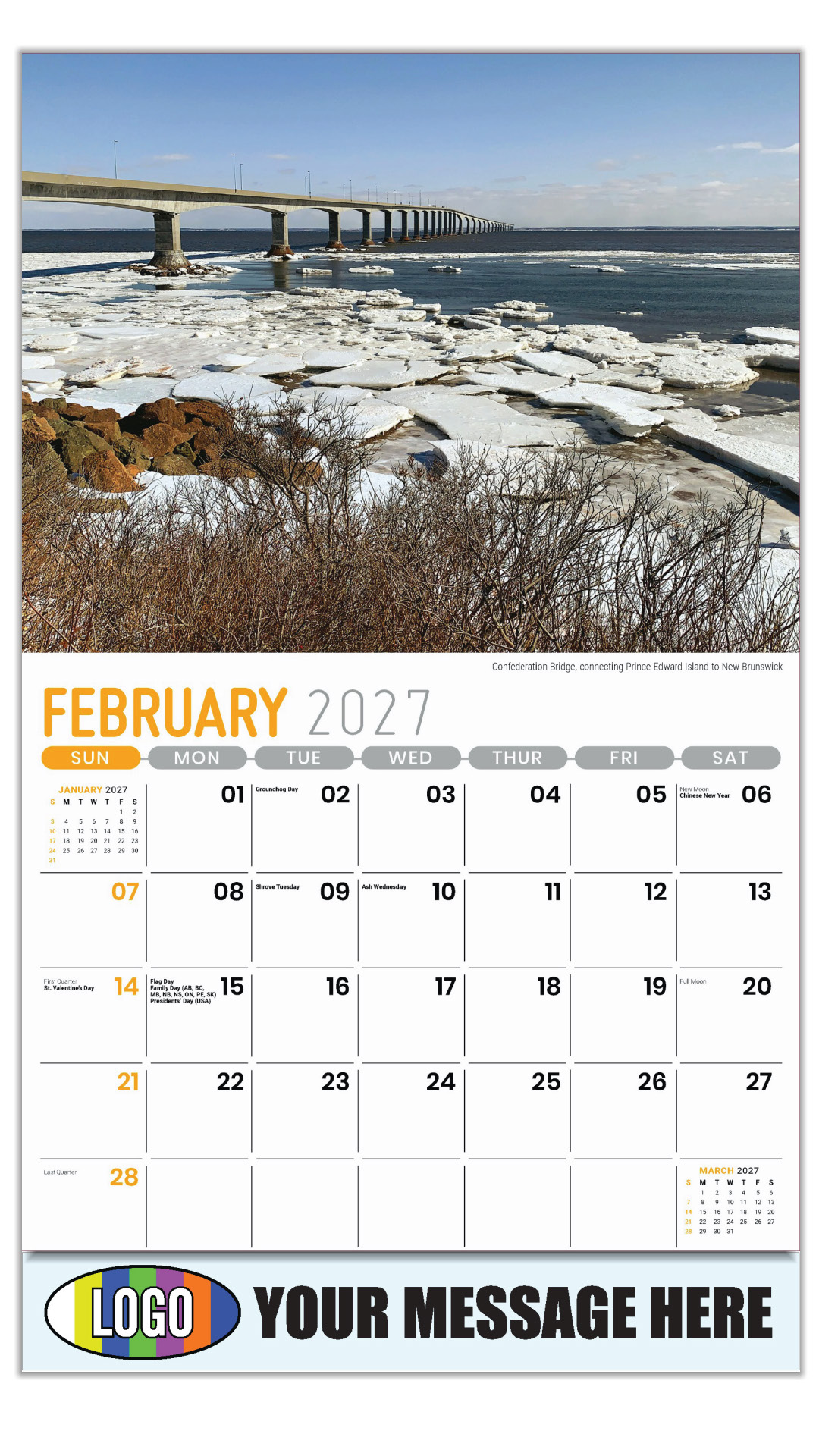 2027 Scenes of Atlantic Canada Business Promotional Calendar