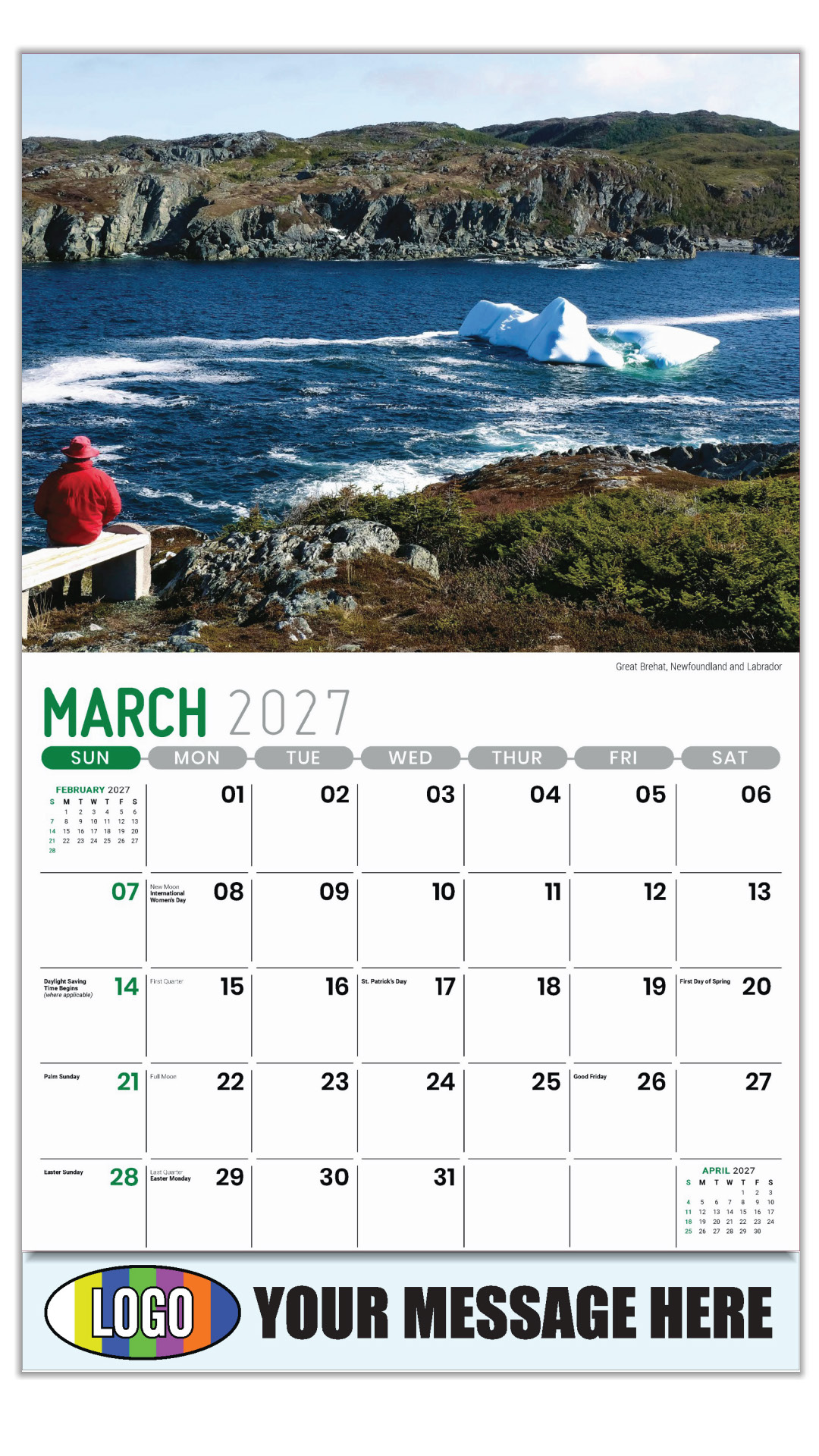 2027 Scenes of Atlantic Canada Business Promotional Calendar