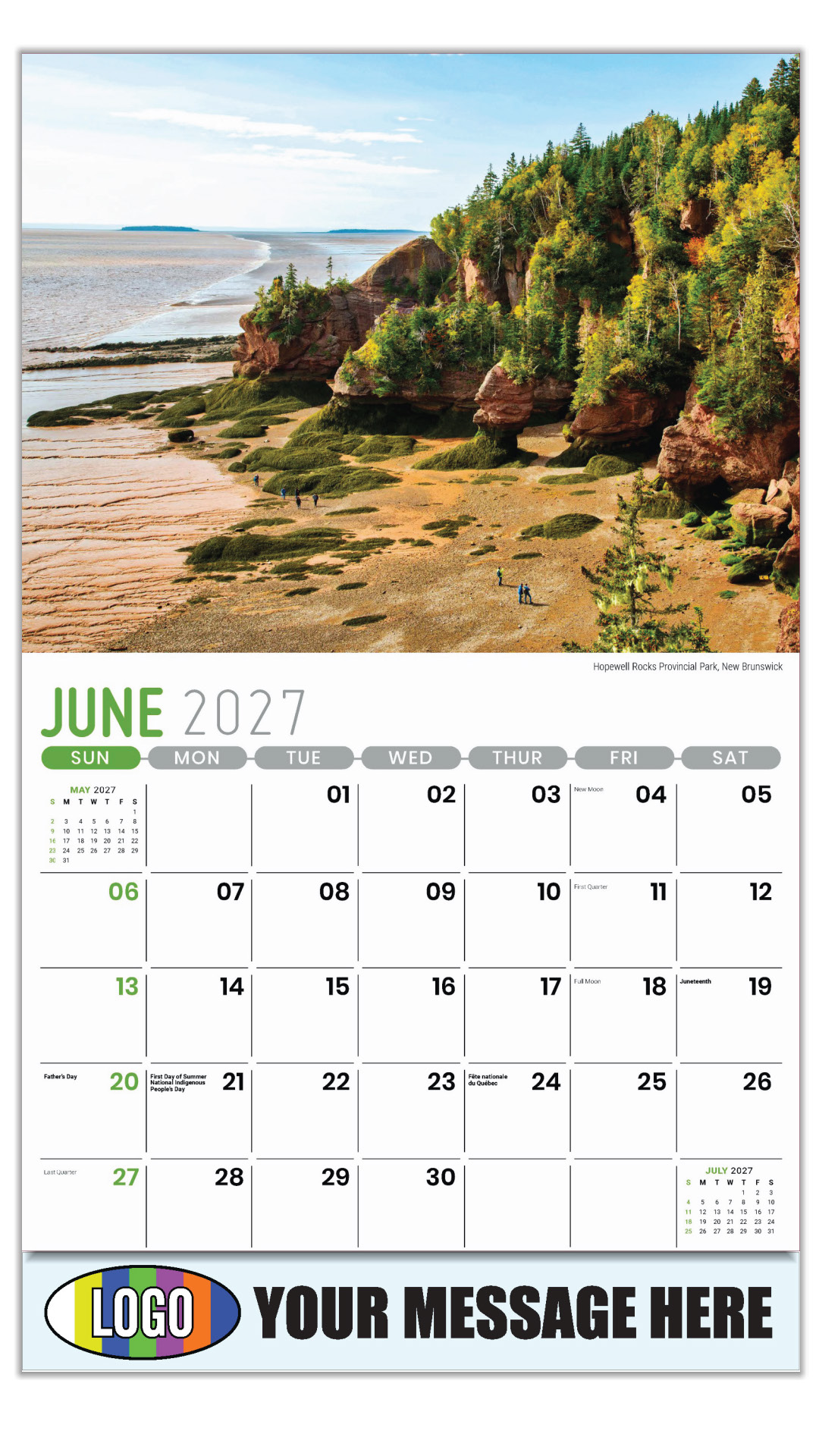 2027 Scenes of Atlantic Canada Business Promotional Calendar