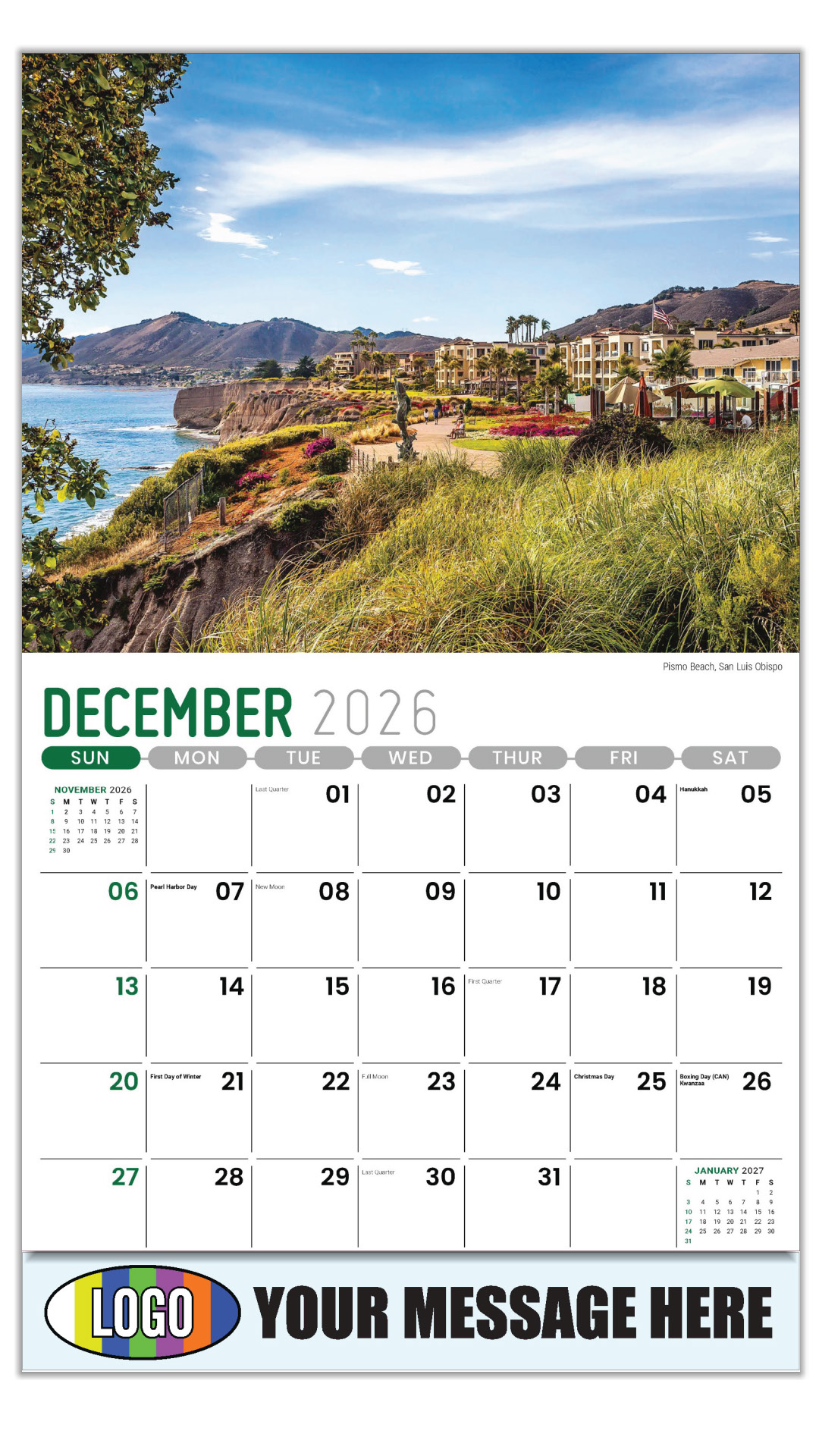 2027 Scenes of California Business Promotional Calendar