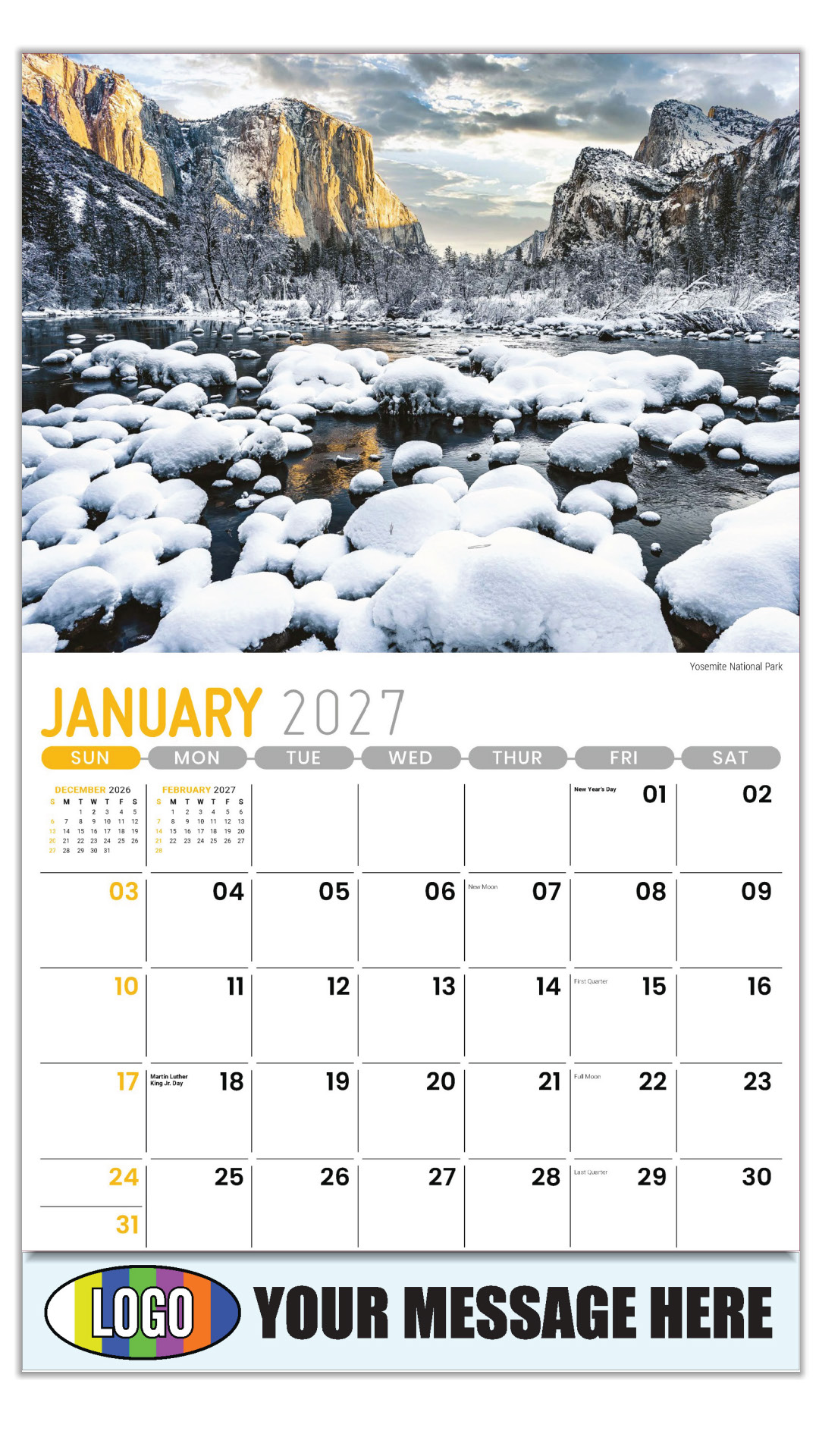 2027 Scenes of California Business Promotional Calendar