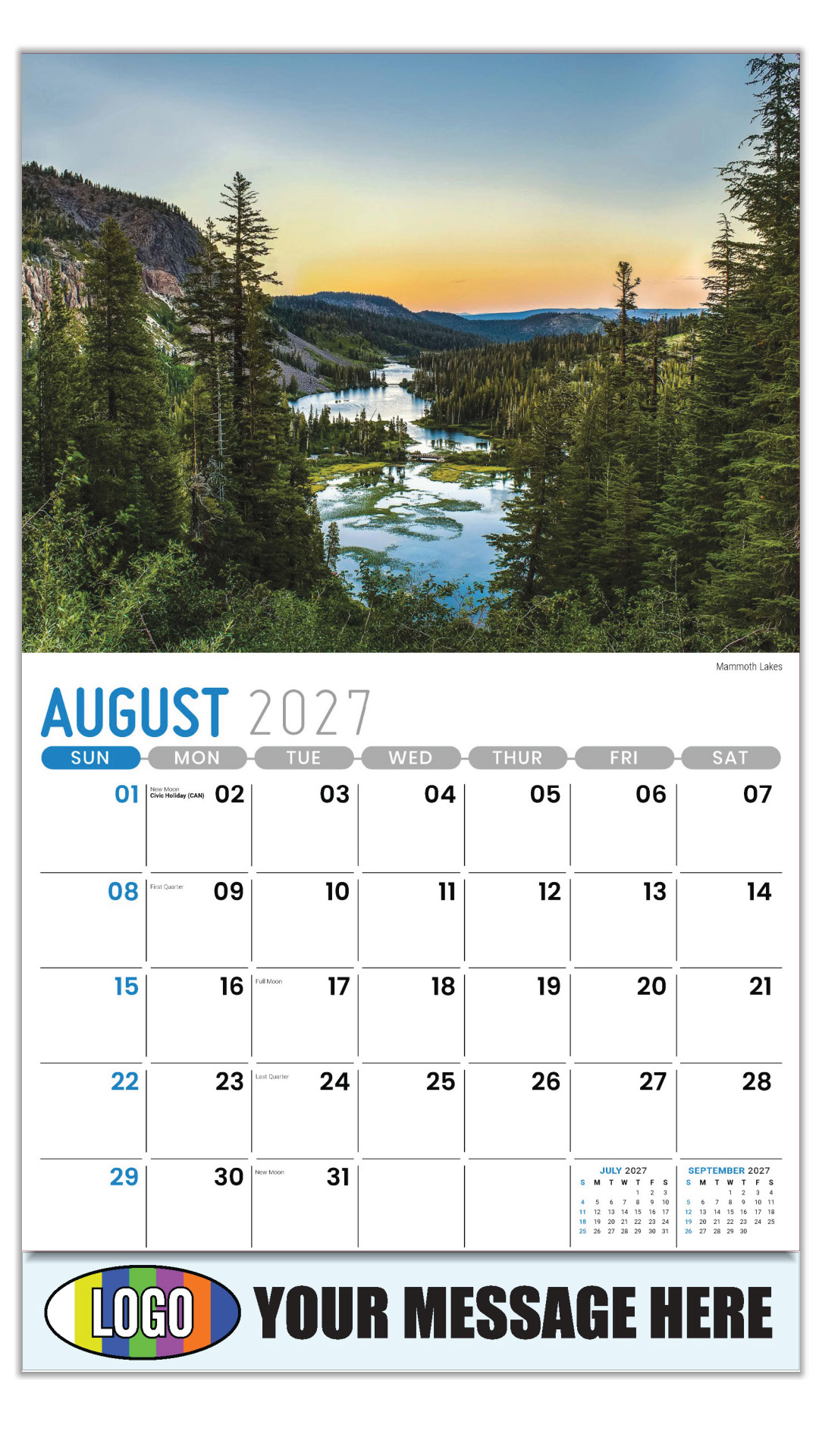 2027 Scenes of California Business Promotional Calendar