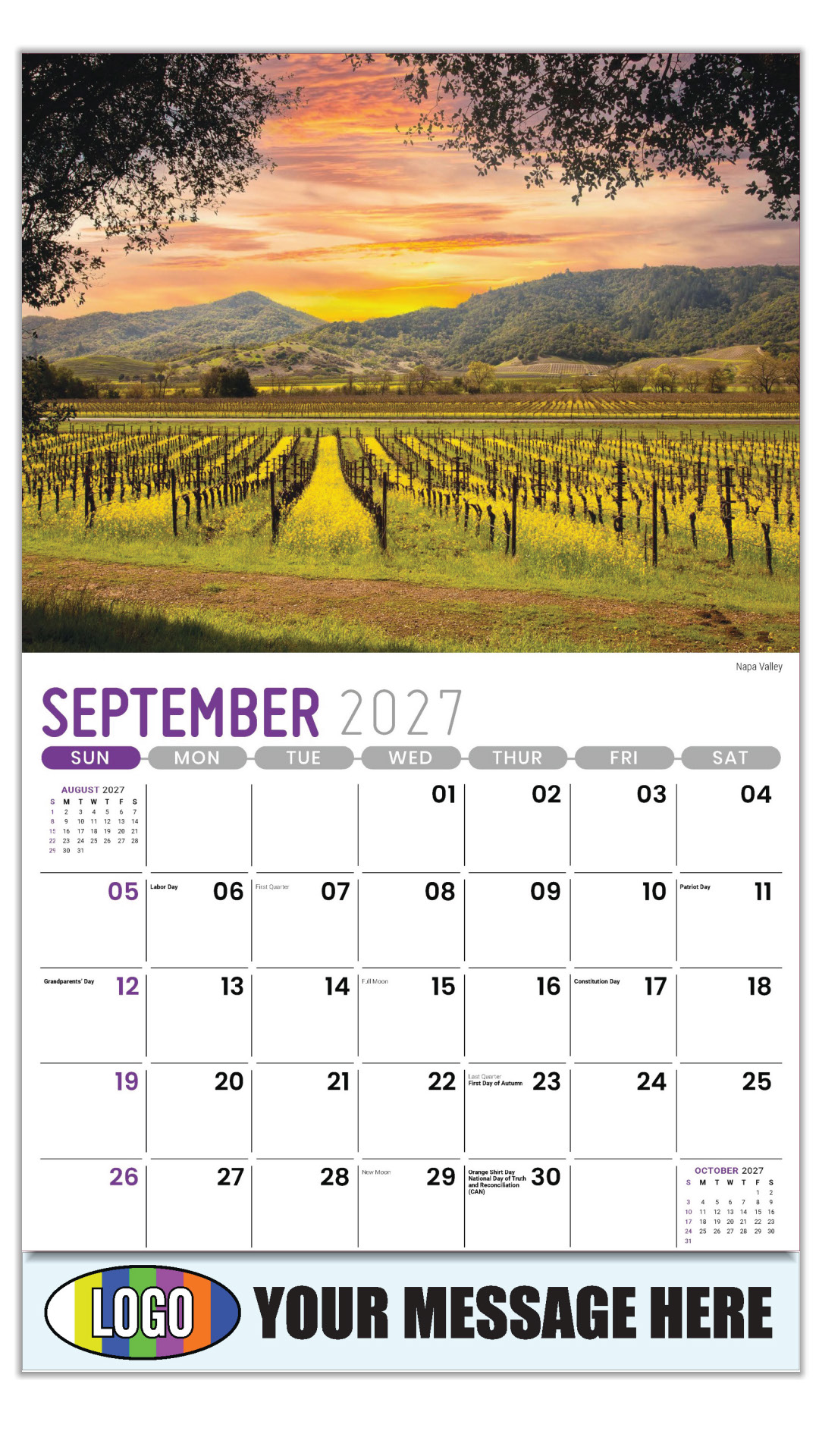 2027 Scenes of California Business Promotional Calendar