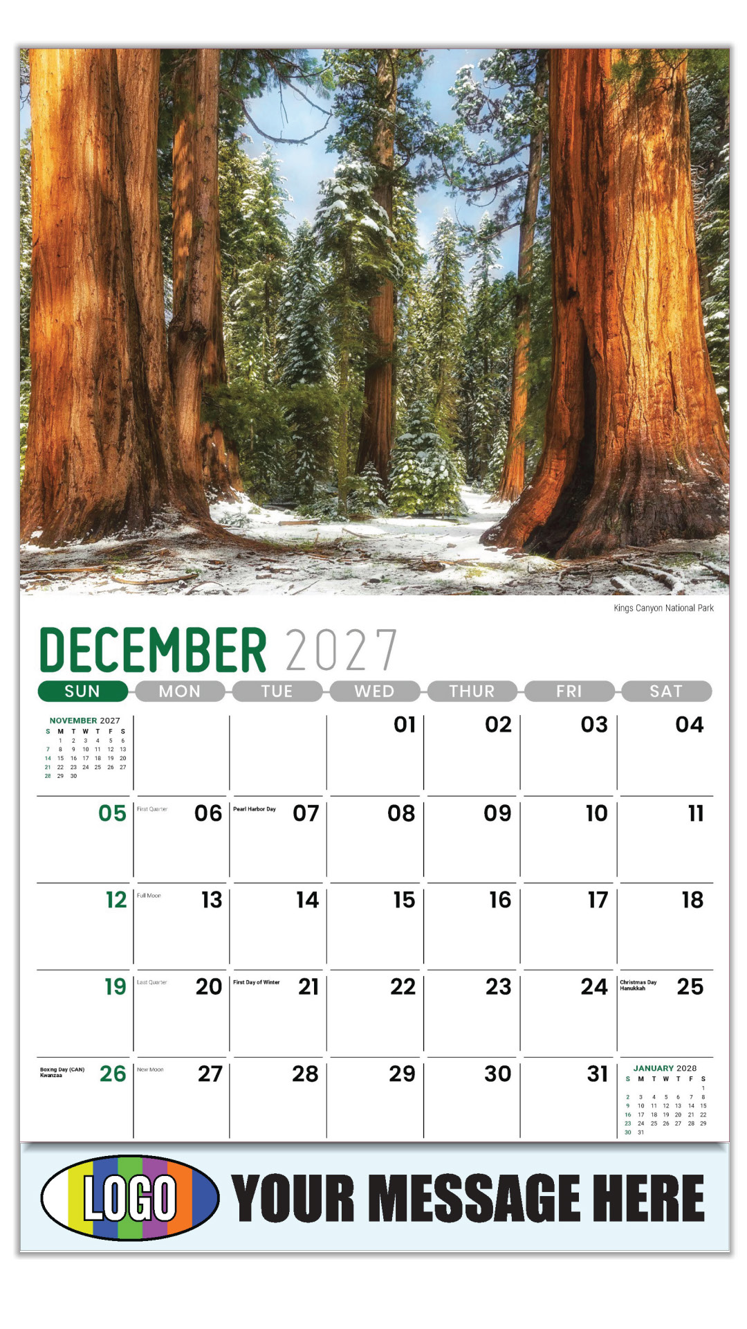2027 Scenes of California Business Promotional Calendar