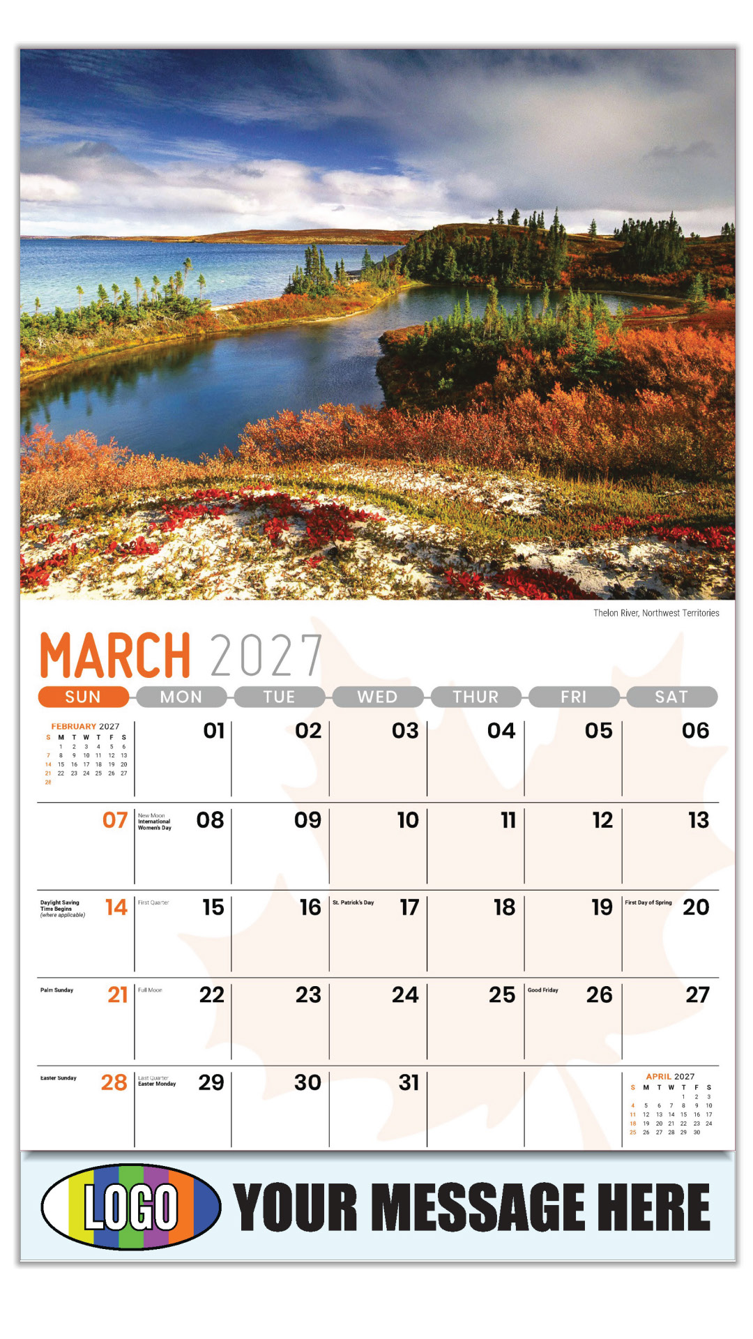 2027 Scenes of Canada Business Promotional Calendar