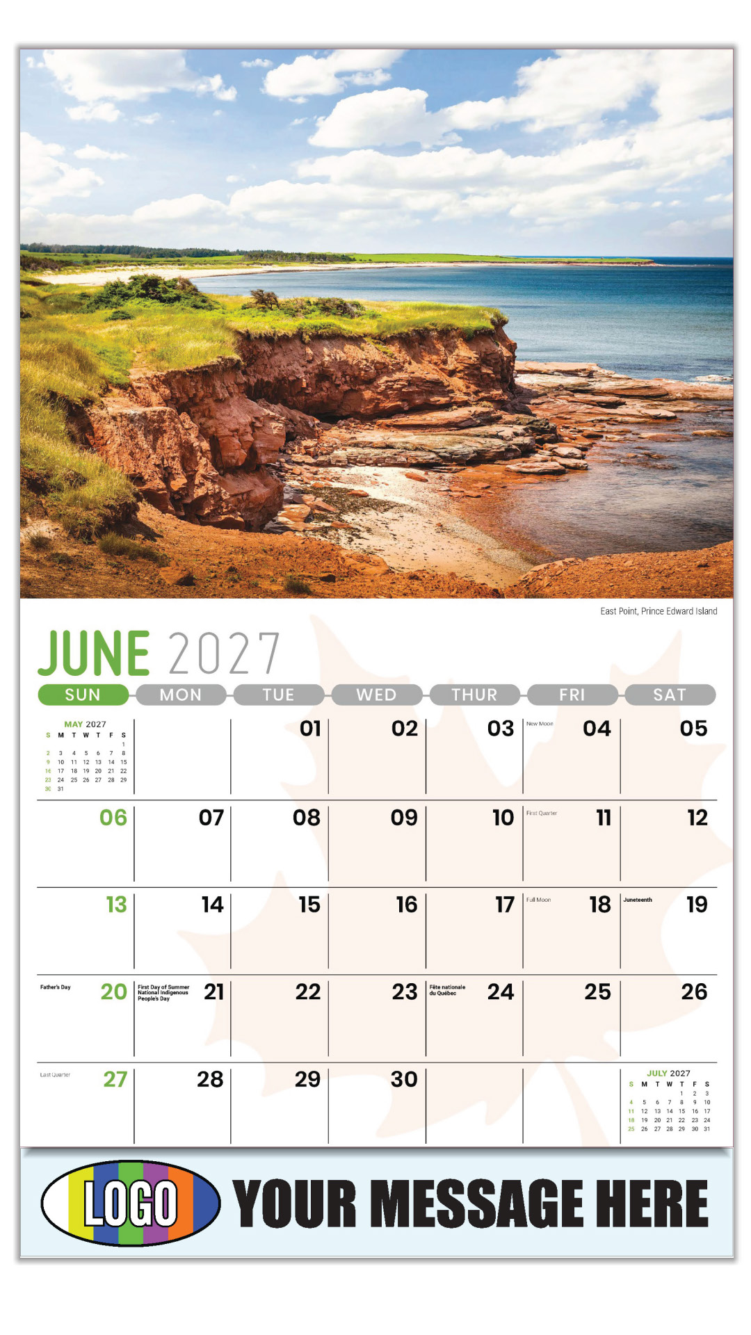2027 Scenes of Canada Business Promotional Calendar