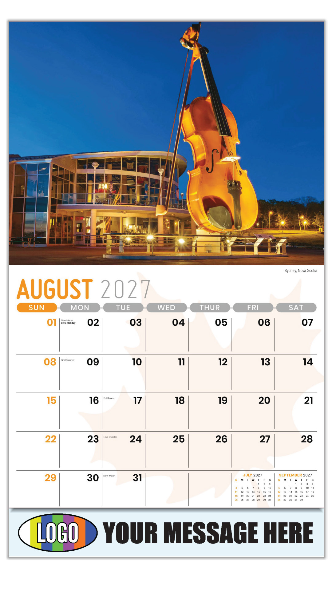2027 Scenes of Canada Business Promotional Calendar