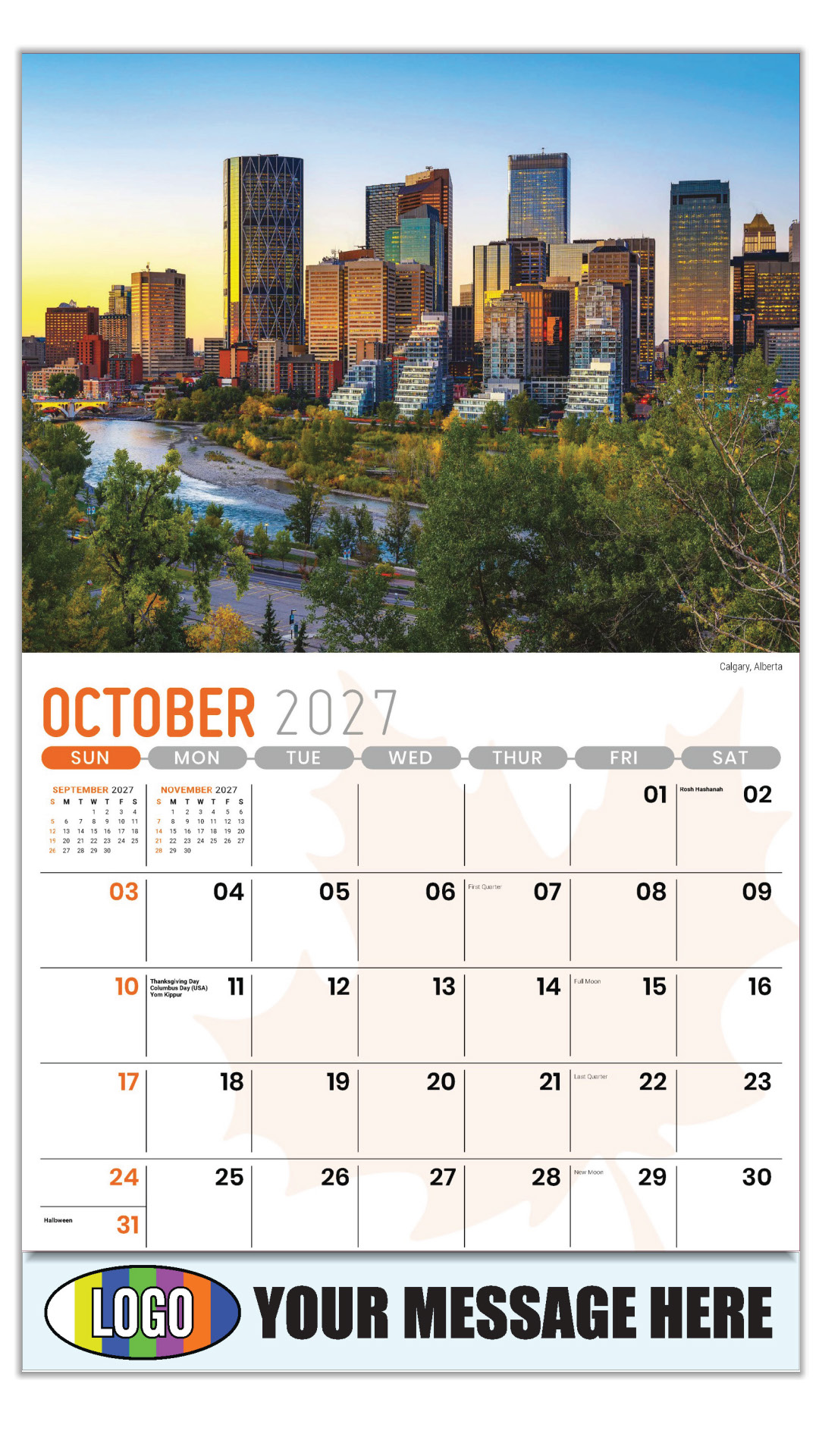 2027 Scenes of Canada Business Promotional Calendar