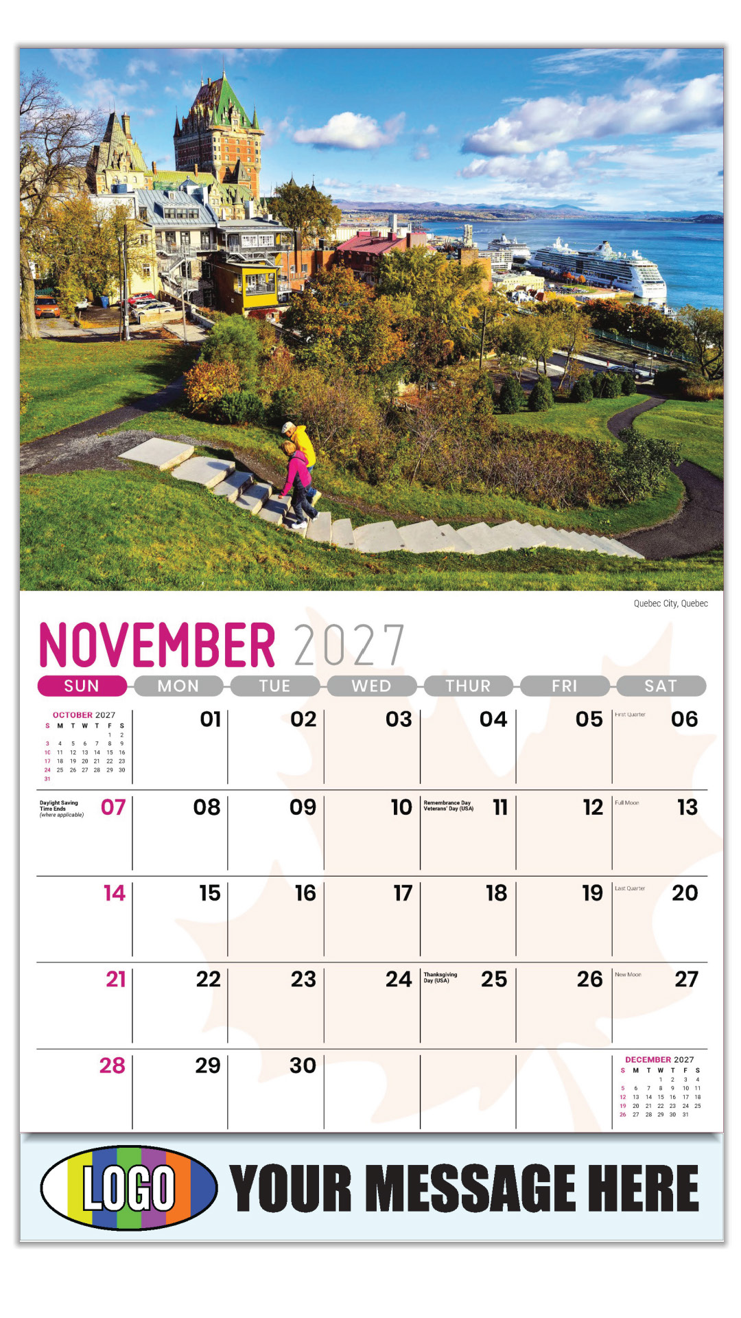 2027 Scenes of Canada Business Promotional Calendar