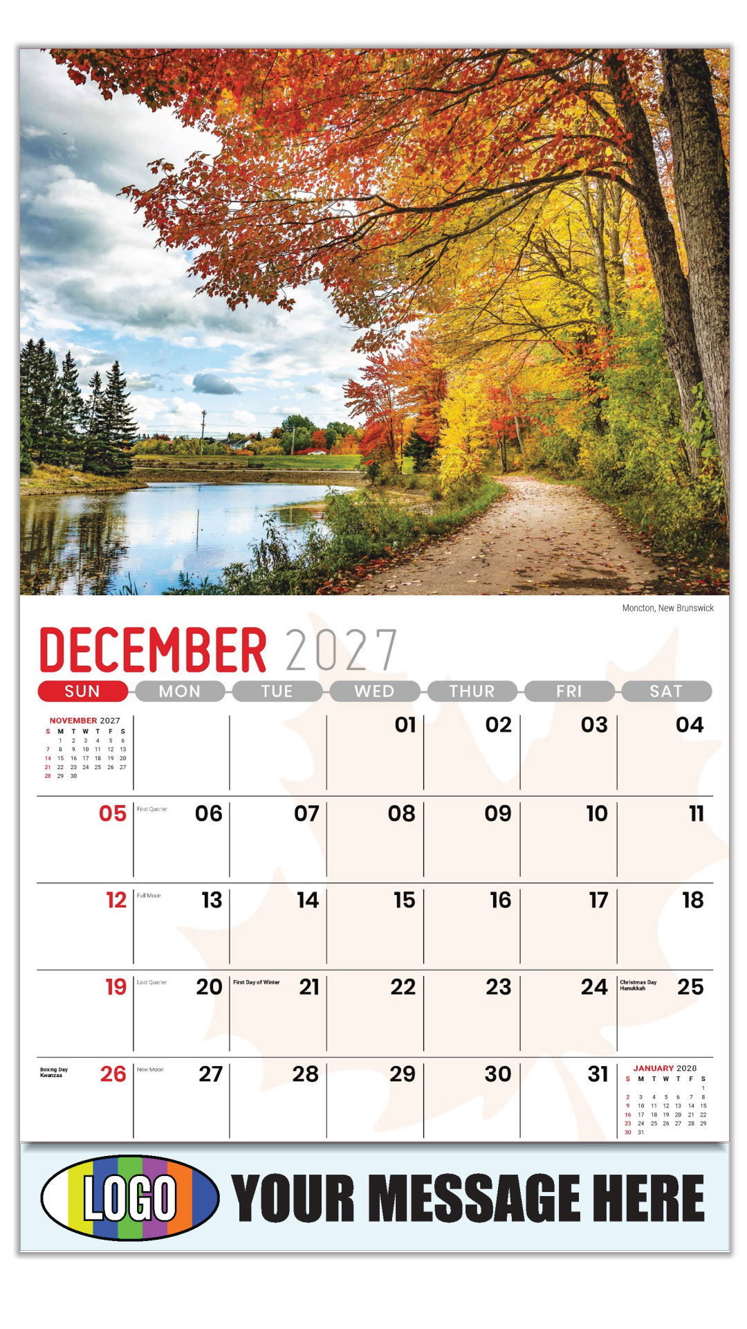 2027 Scenes of Canada Business Promotional Calendar