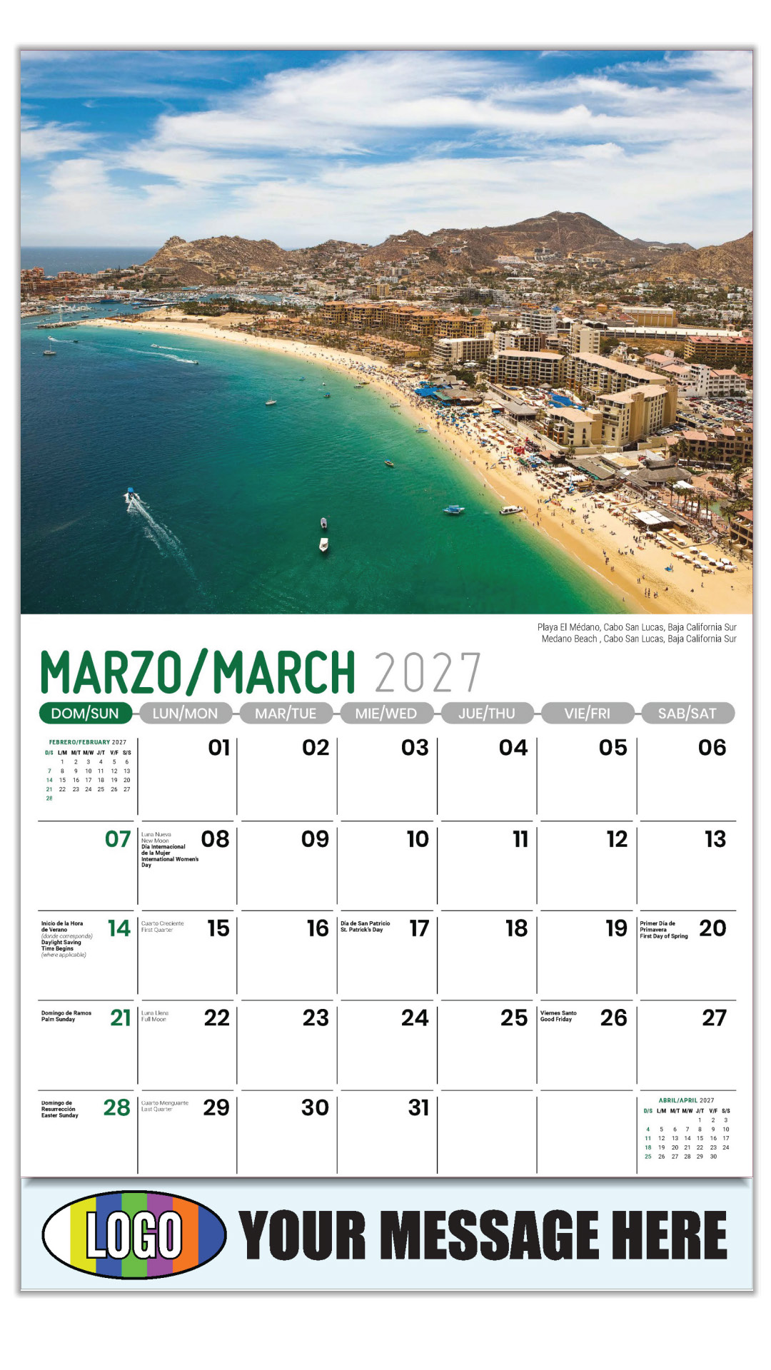 2027 Scenes of Mexico Bilingual Business Promotional Calendar