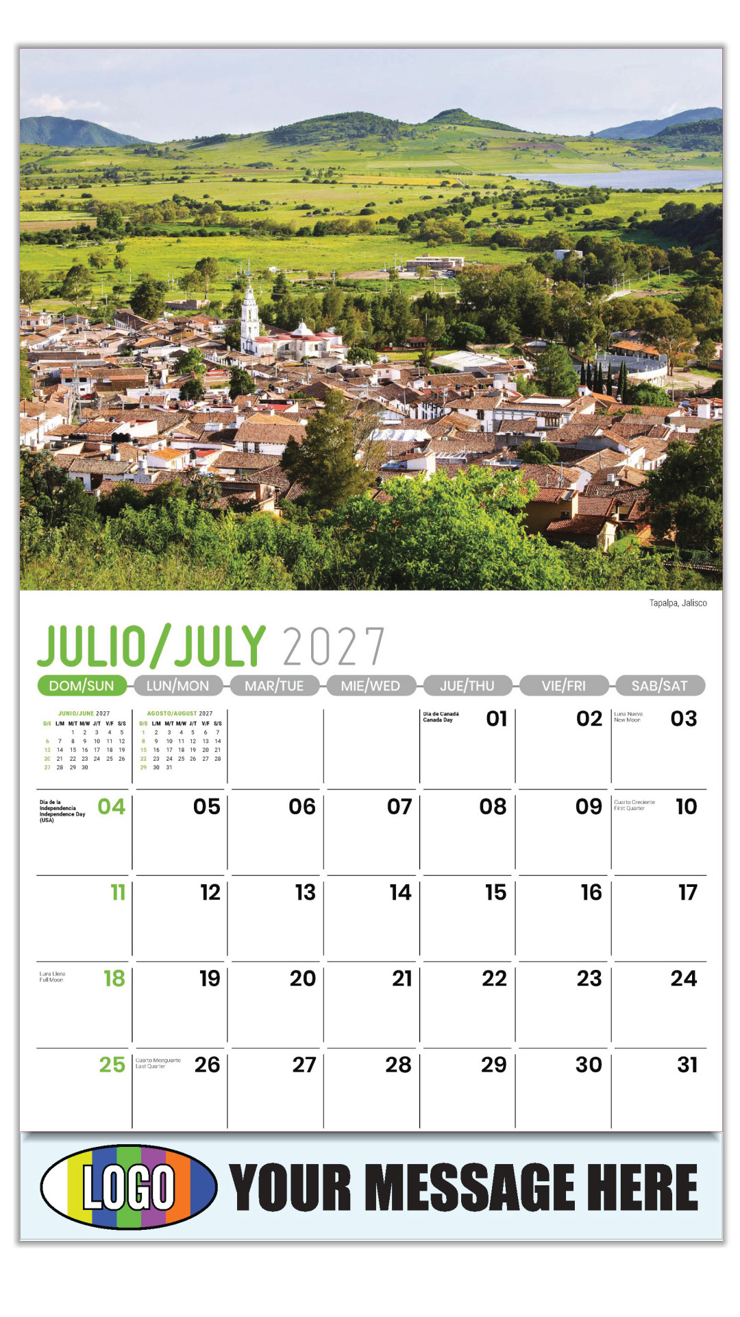 2027 Scenes of Mexico Bilingual Business Promotional Calendar