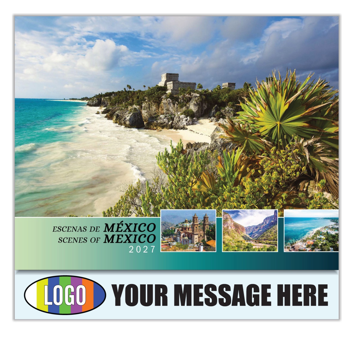 2027 Scenes of Mexico Bilingual Business Promotional Calendar