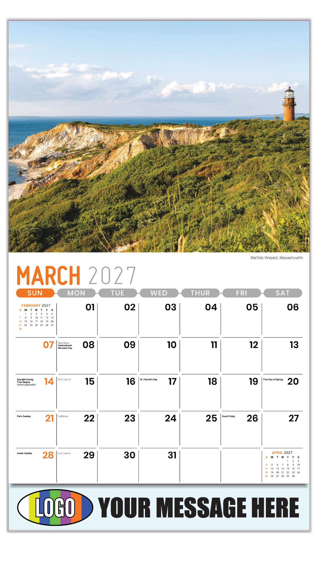 2027 Scenes of New England Business Promotional Calendar