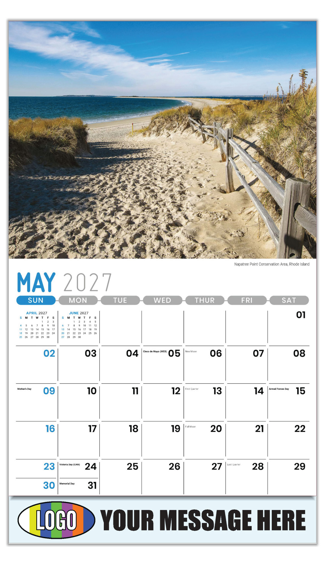 2027 Scenes of New England Business Promotional Calendar