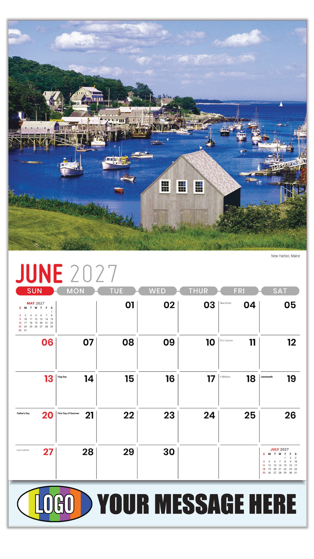 2027 Scenes of New England Business Promotional Calendar