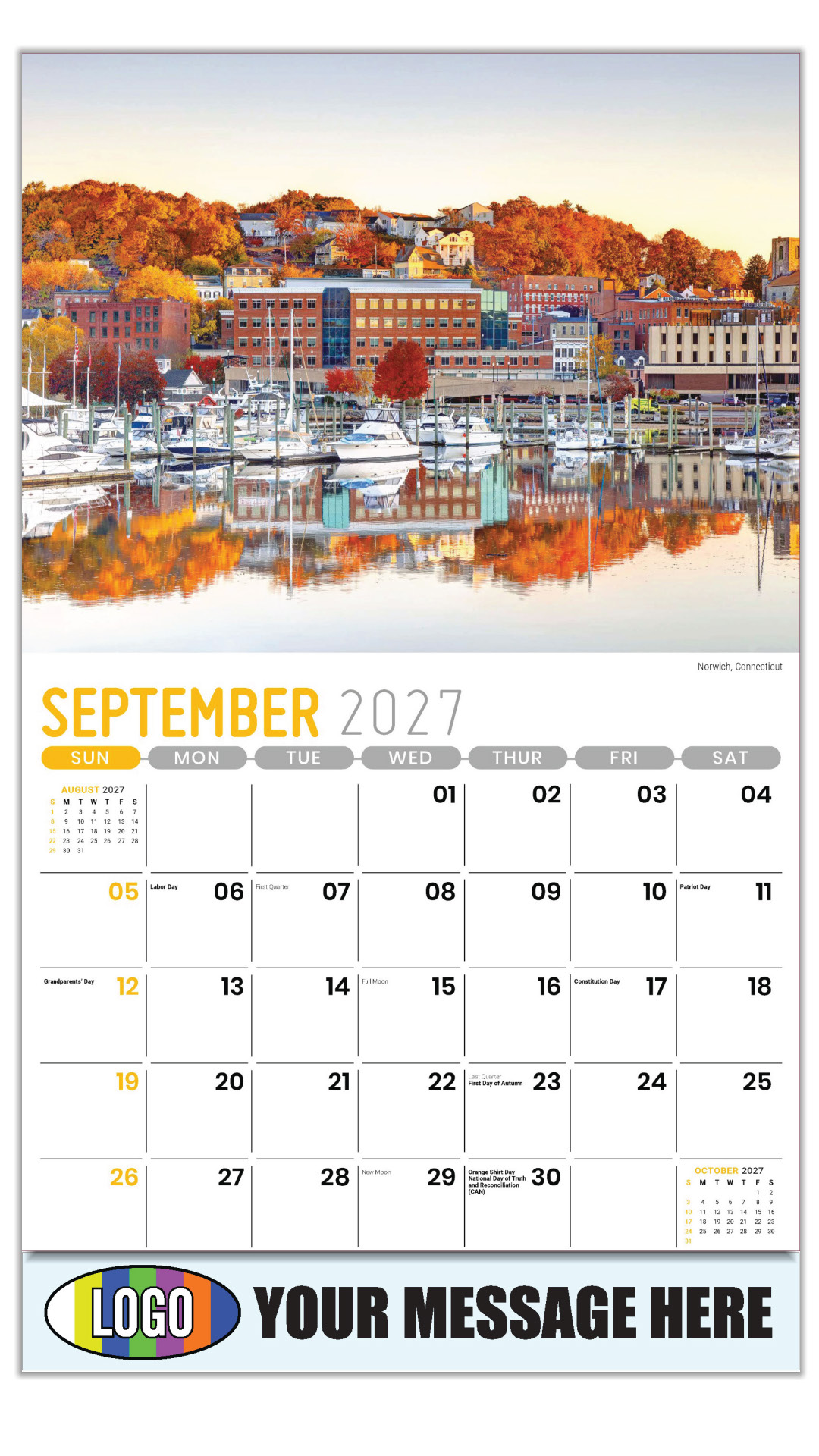 2027 Scenes of New England Business Promotional Calendar