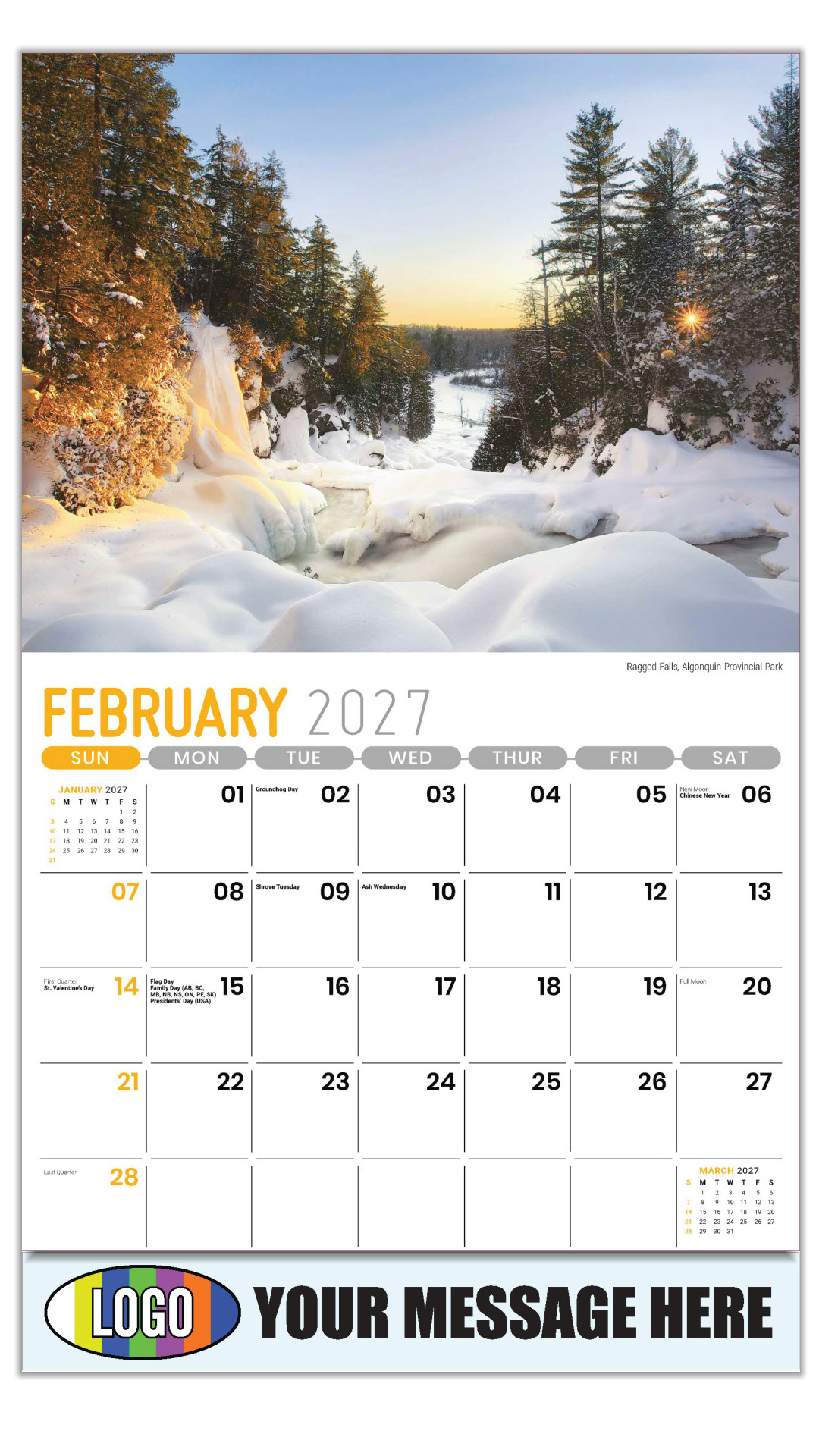 2027 Scenes of Ontario Business Promotional Calendar