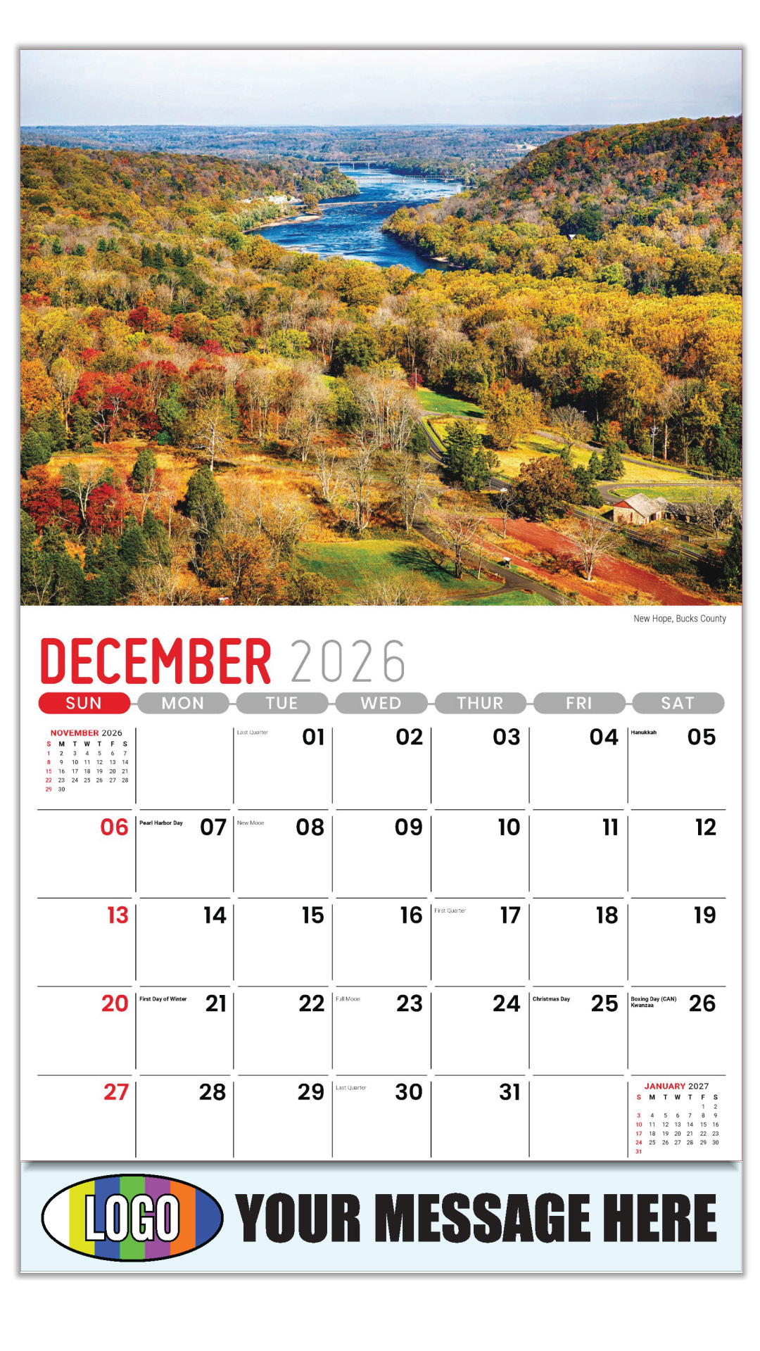 2027 Scenes of Pennsylvania Business Promotional Calendar