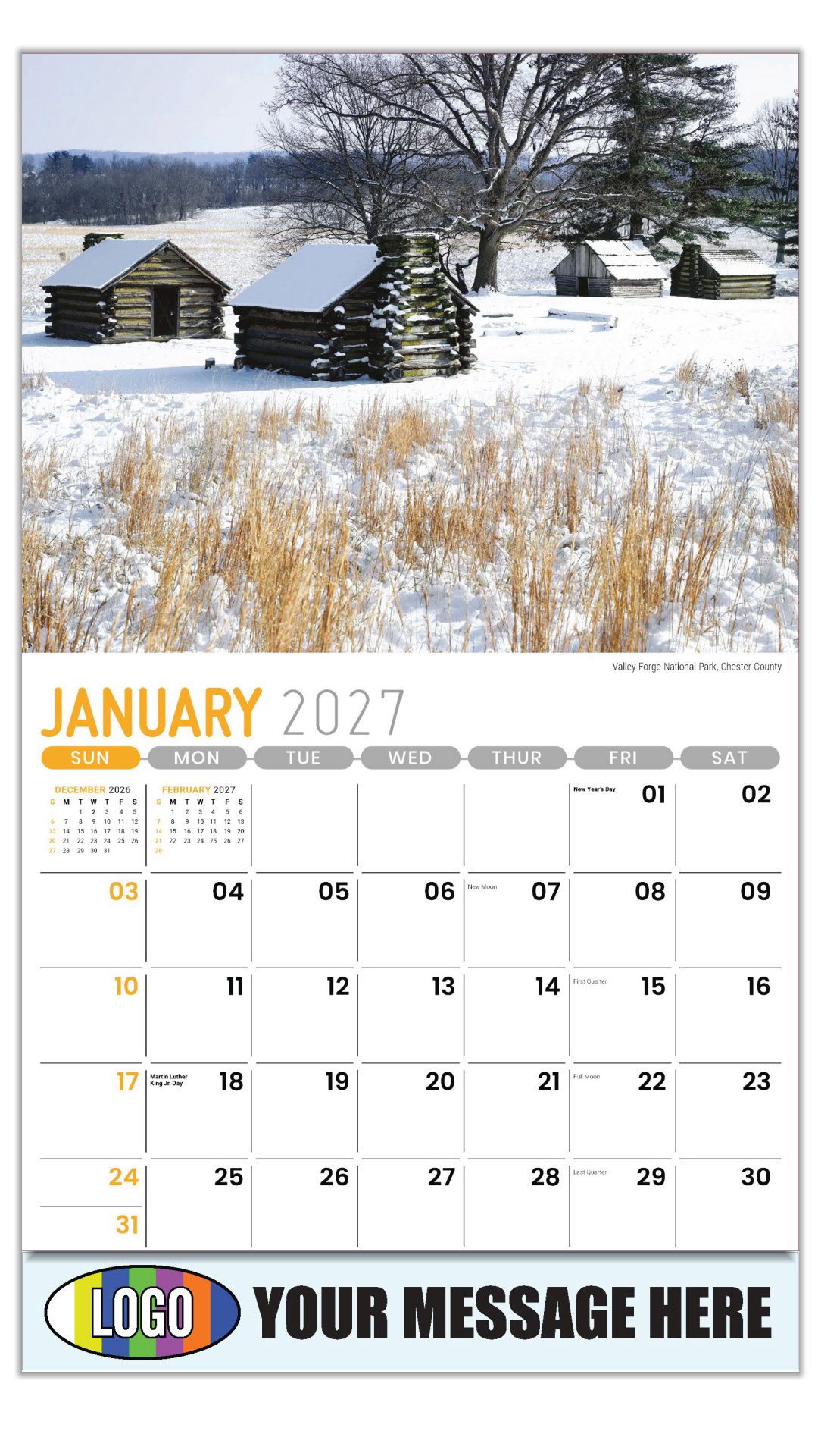 2027 Scenes of Pennsylvania Business Promotional Calendar