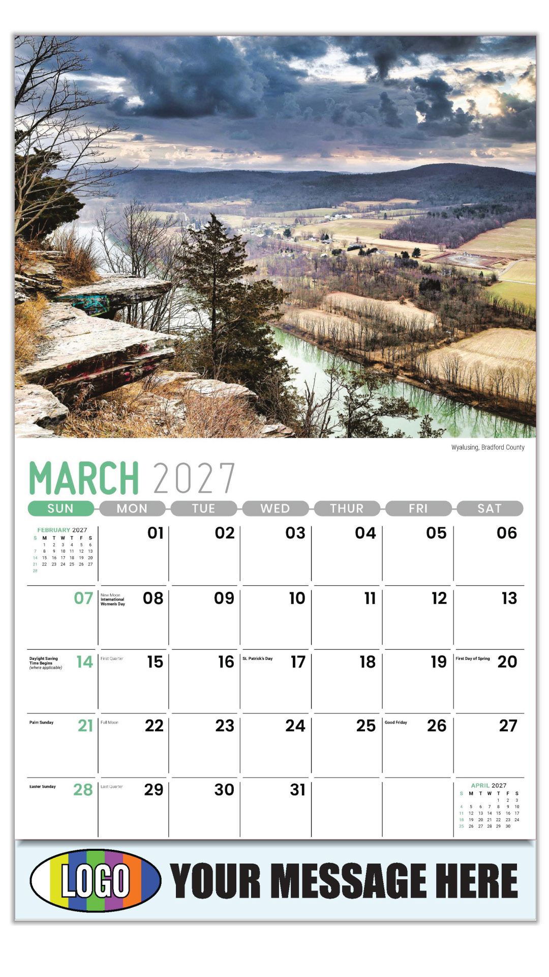 2027 Scenes of Pennsylvania Business Promotional Calendar