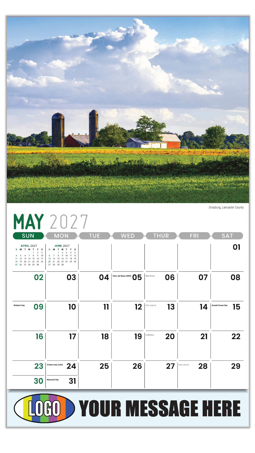 2027 Scenes of Pennsylvania Business Promotional Calendar