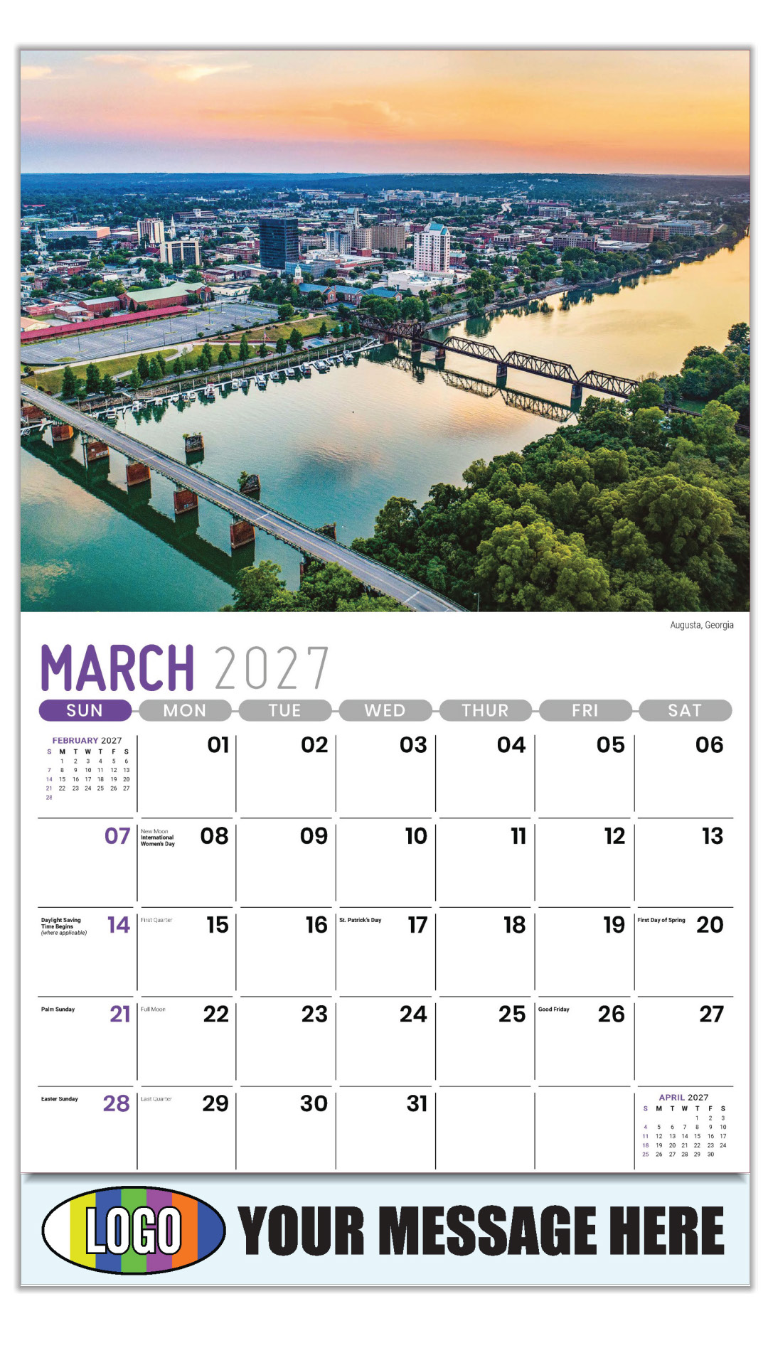 2027 Scenes of Southeast USA Business Promotional Calendar