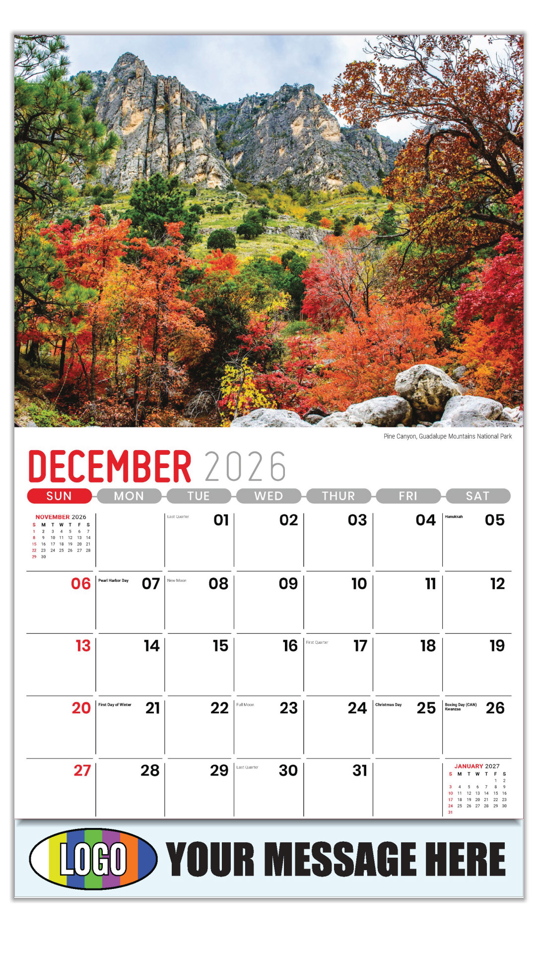 2027 Scenes of Texas Business Promotional Calendar