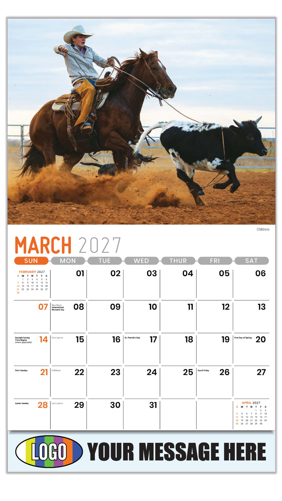 2027 Scenes of Texas Business Promotional Calendar