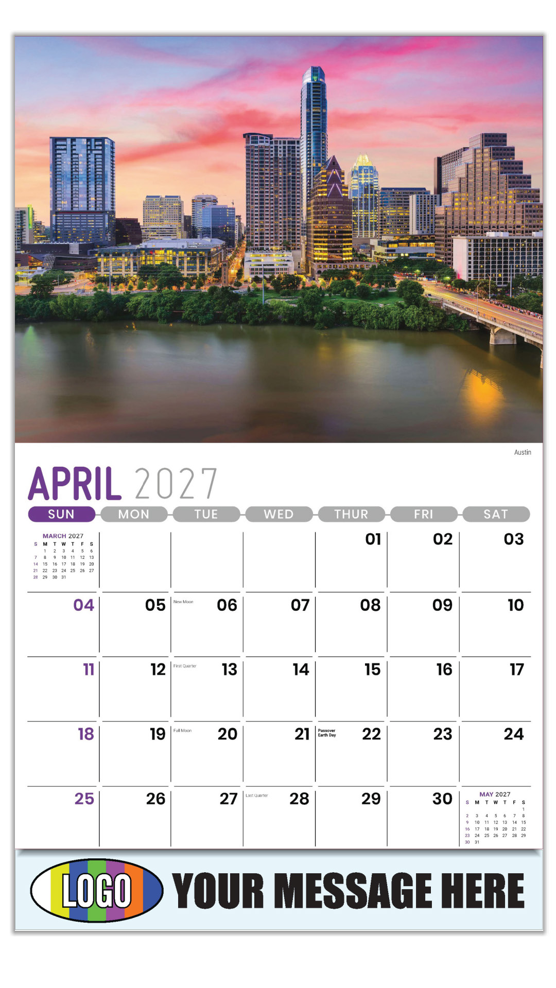 2027 Scenes of Texas Business Promotional Calendar
