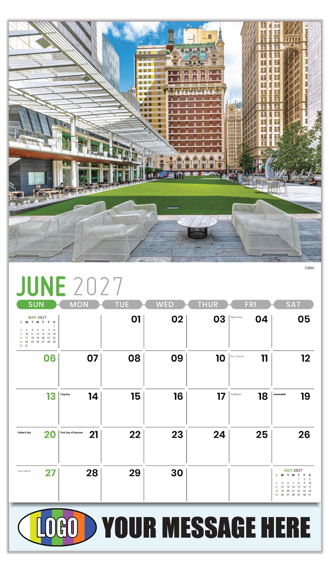 2027 Scenes of Texas Business Promotional Calendar