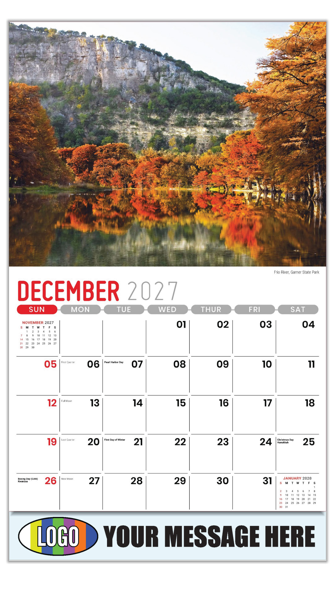 2027 Scenes of Texas Business Promotional Calendar