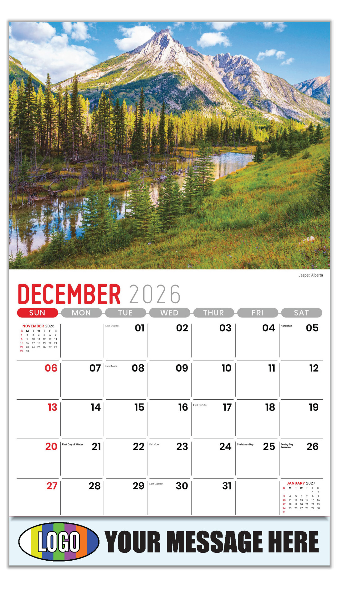 2027 Scenes of Western Canada Business Promotional Calendar