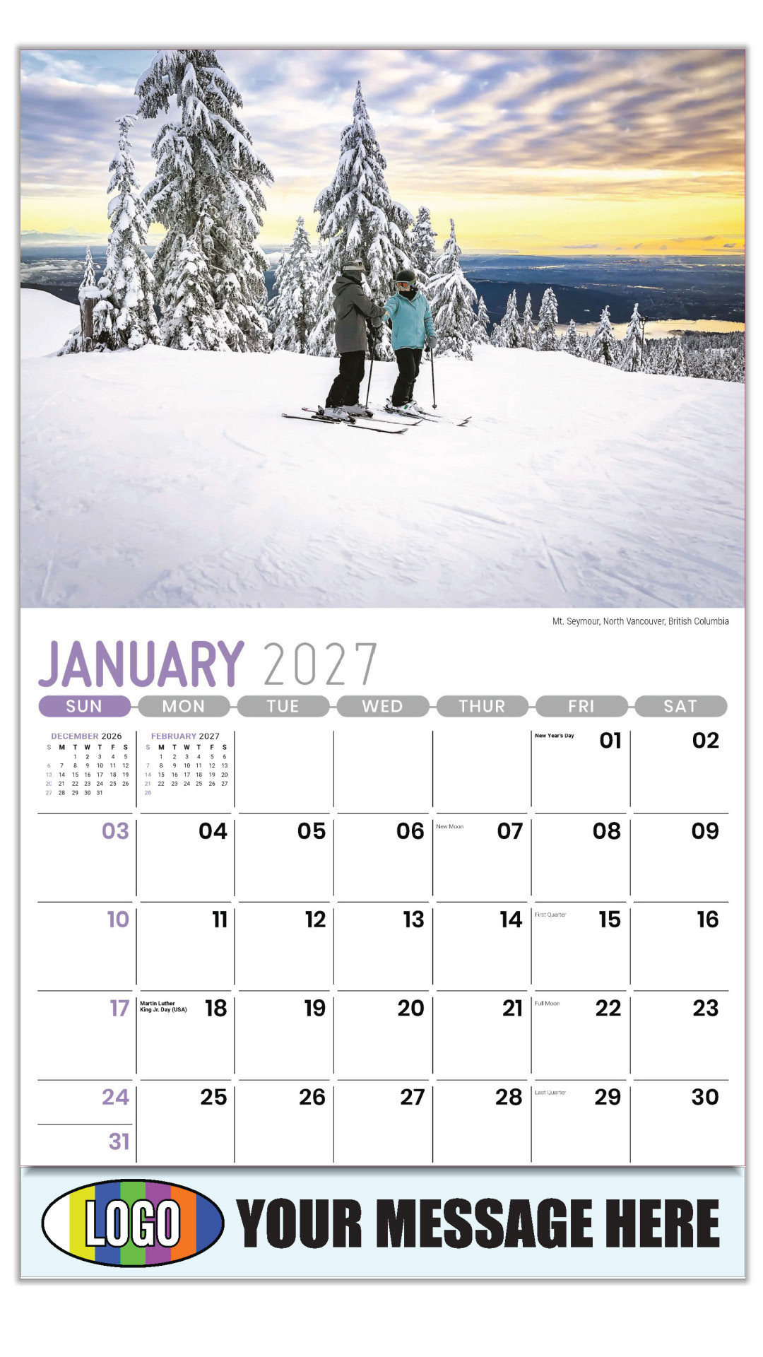2027 Scenes of Western Canada Business Promotional Calendar
