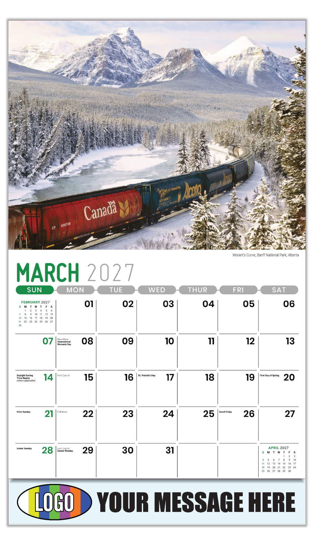 2027 Scenes of Western Canada Business Promotional Calendar
