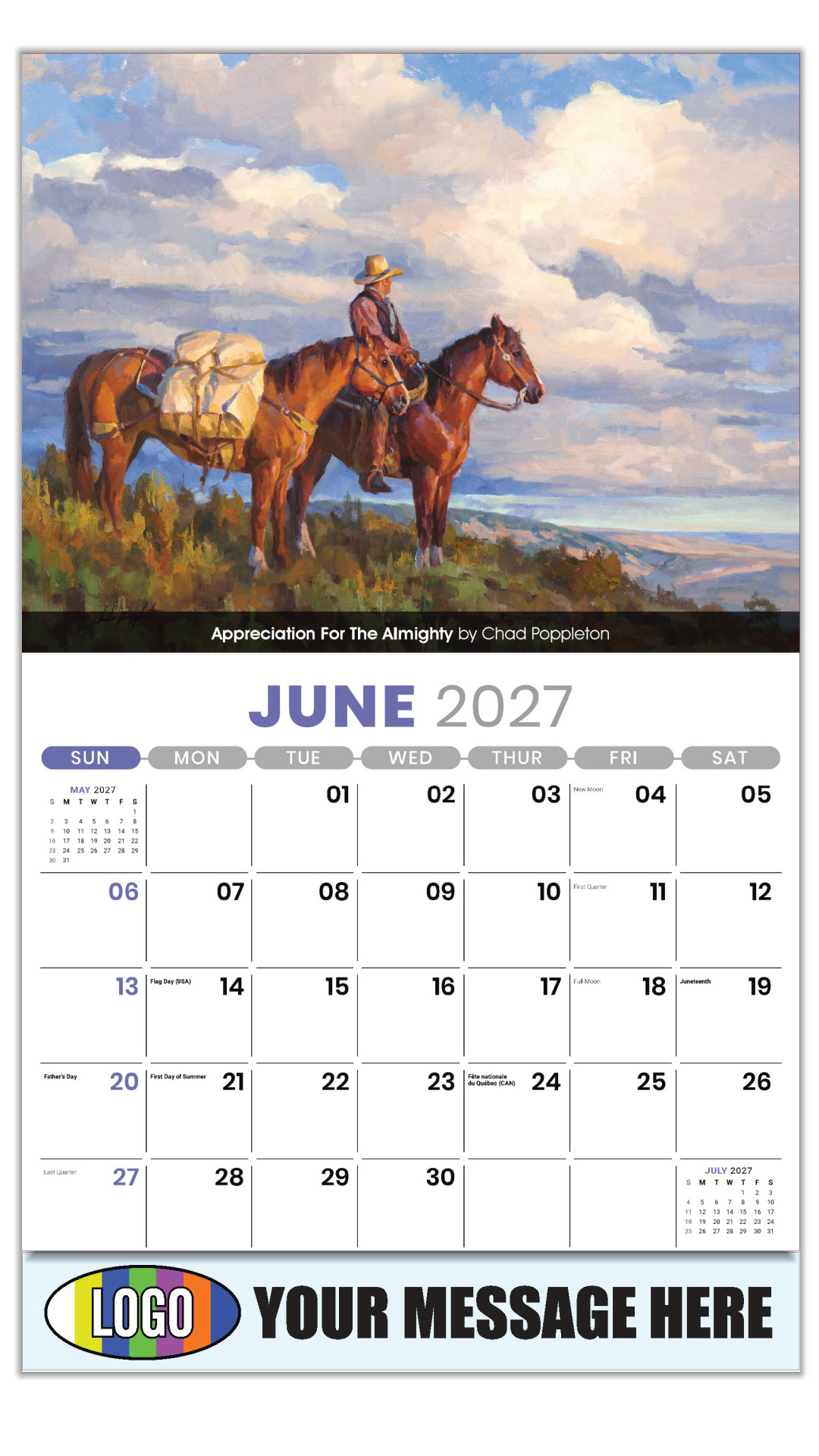 2027 Spirit of the West Business Promotional Calendar