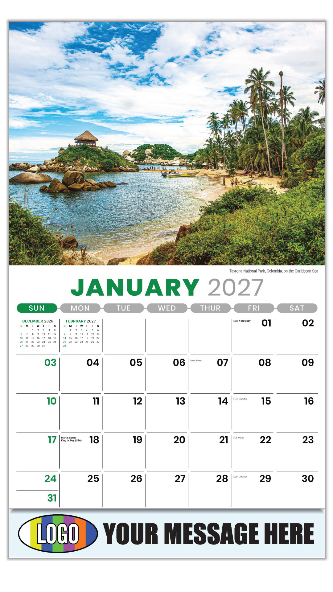 2027 Sun, Sand and Surf Business Promotional Calendar