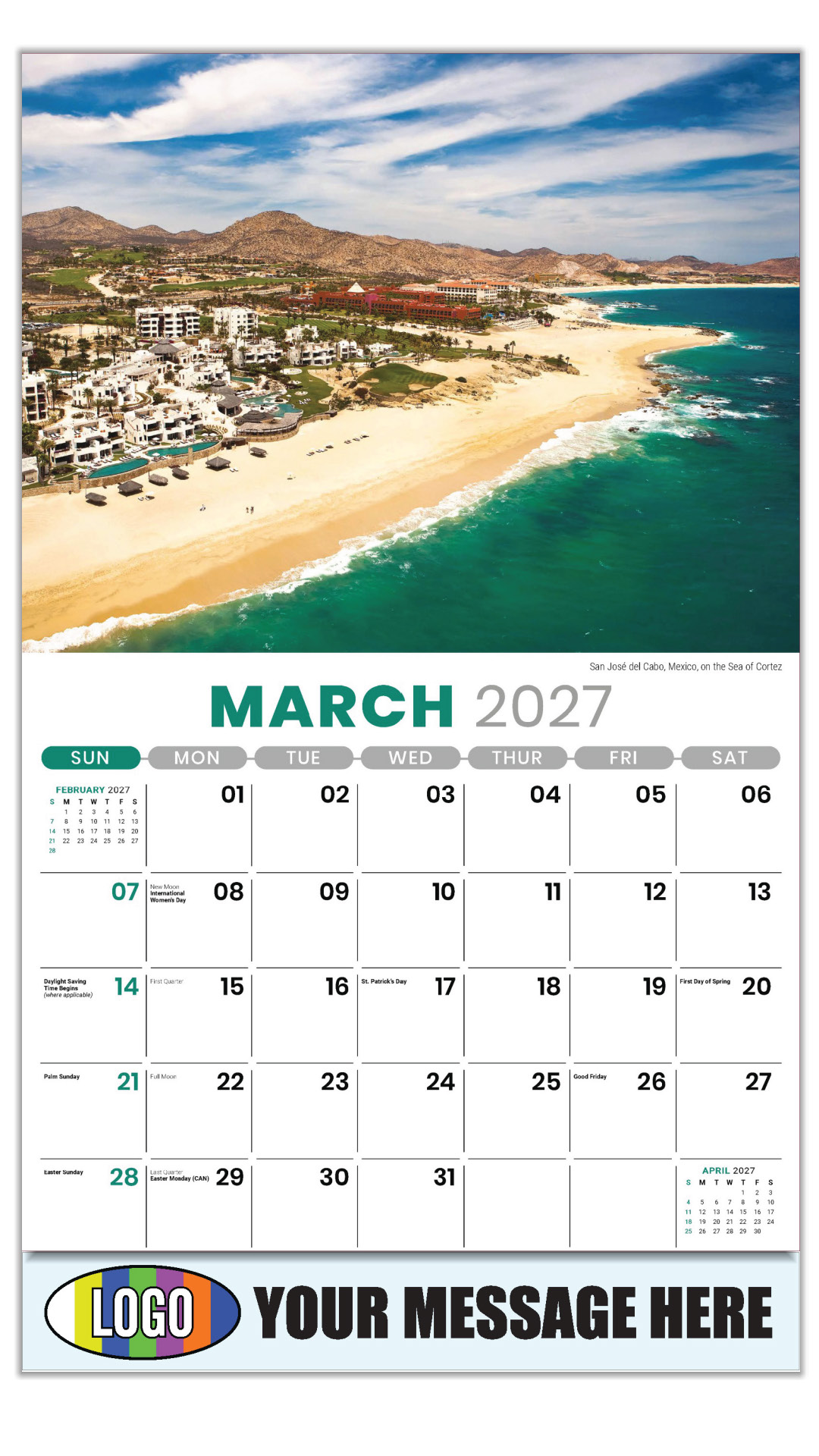 2027 Sun, Sand and Surf Business Promotional Calendar