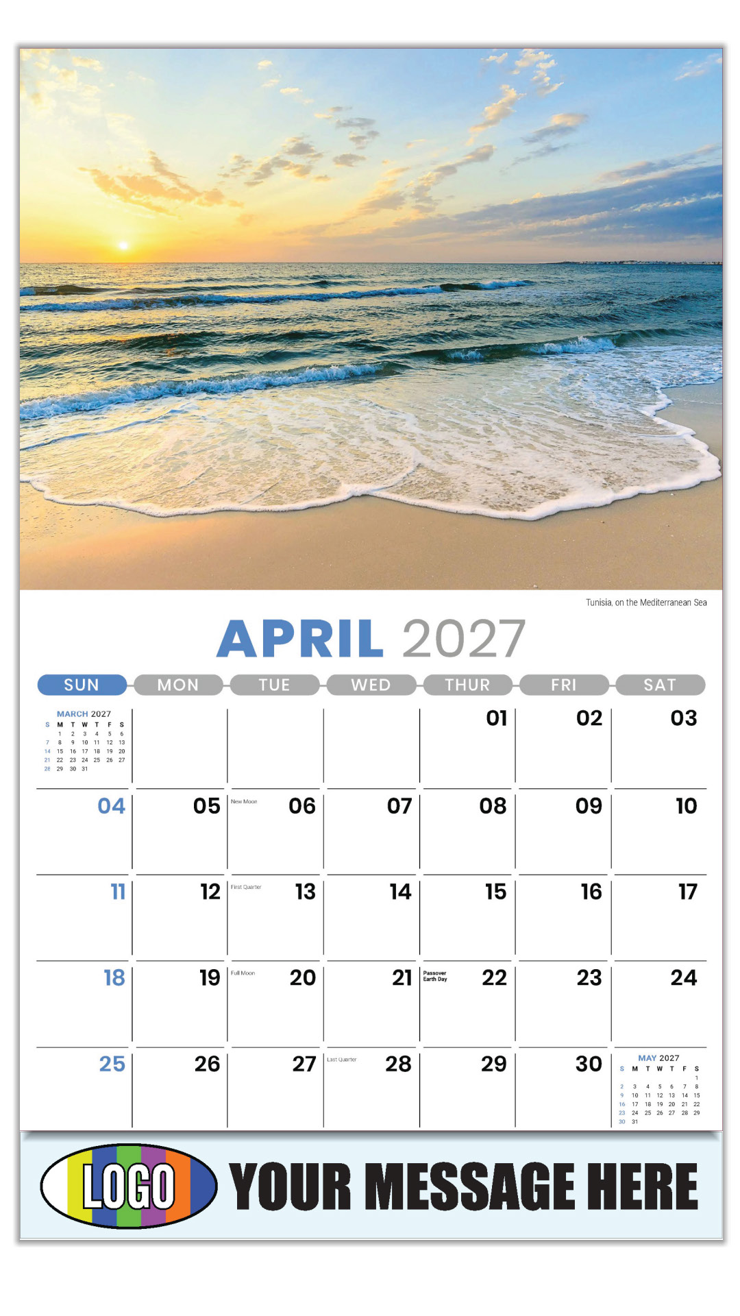 2027 Sun, Sand and Surf Business Promotional Calendar