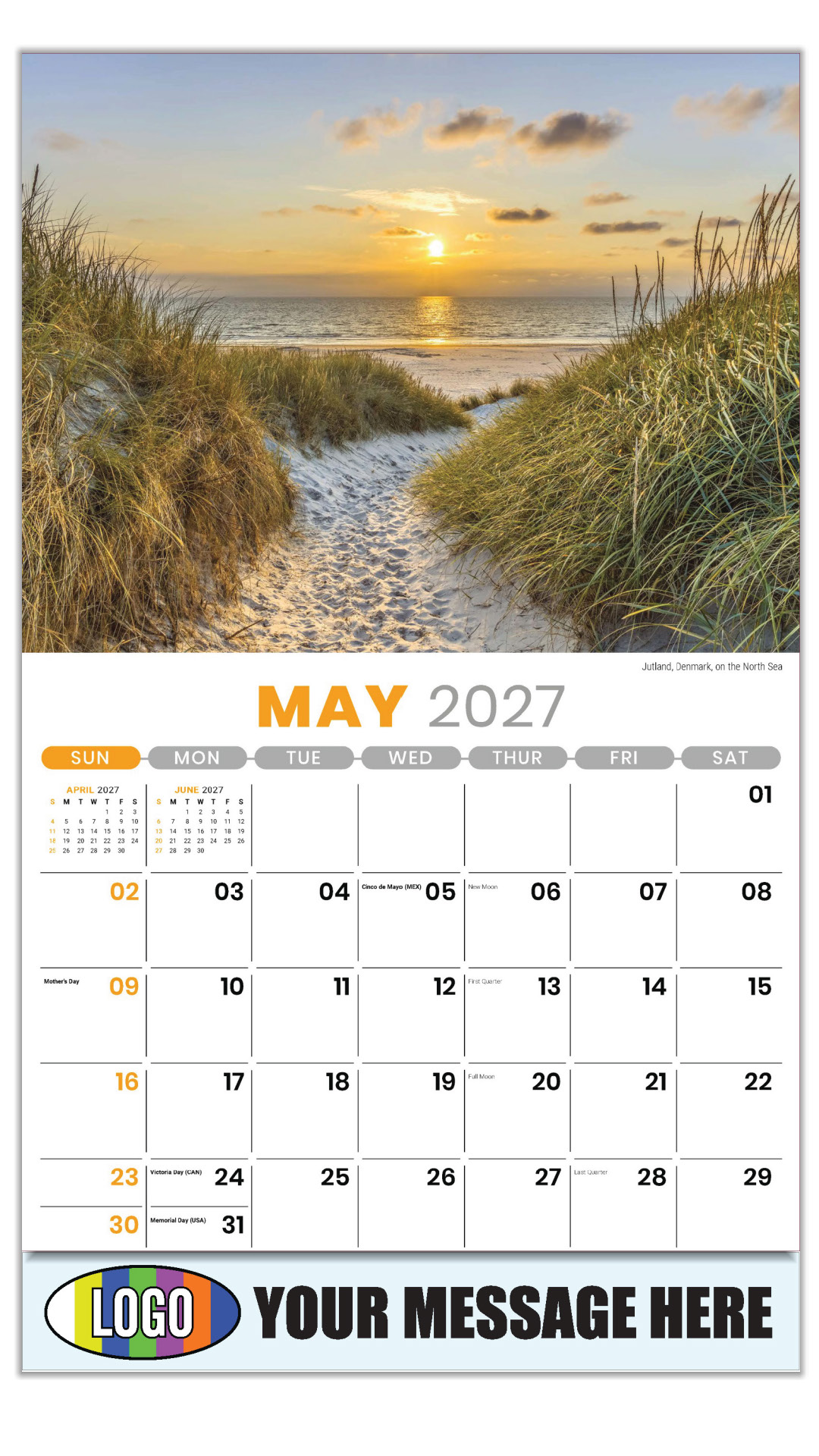 2027 Sun, Sand and Surf Business Promotional Calendar