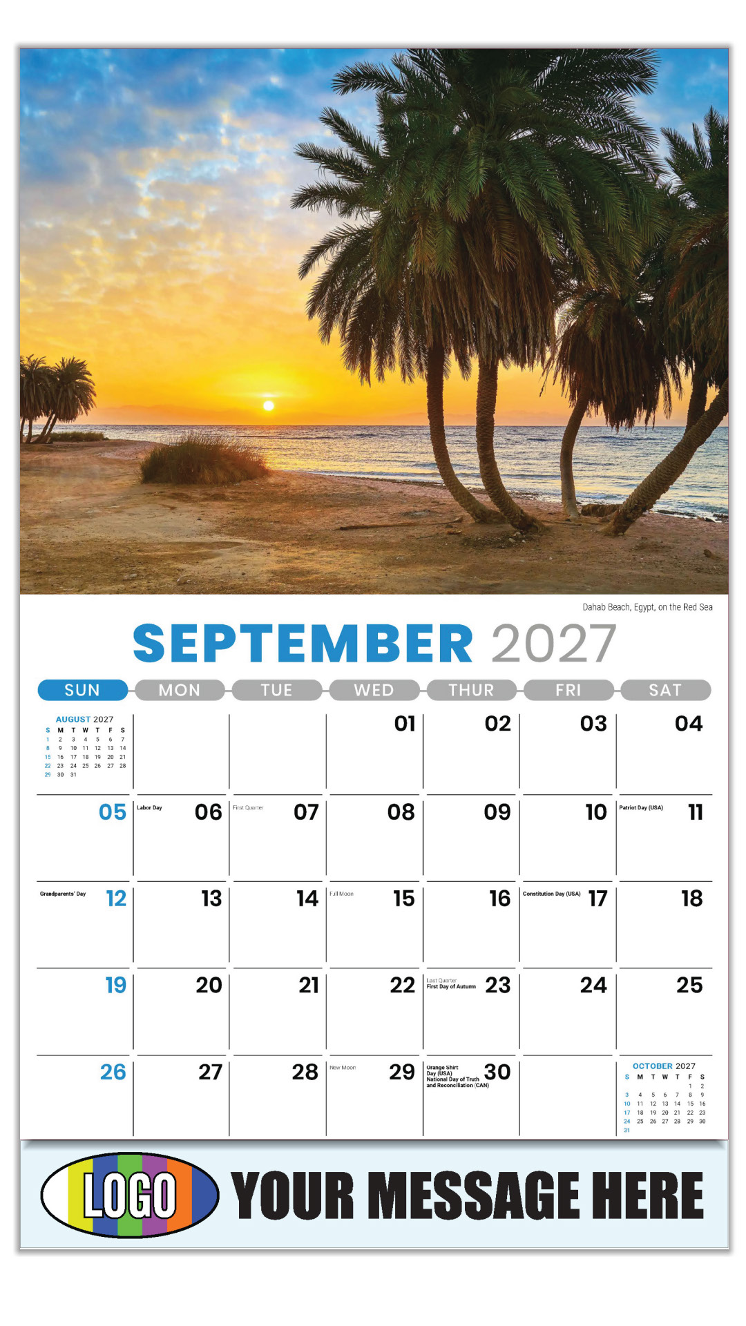 2027 Sun, Sand and Surf Business Promotional Calendar