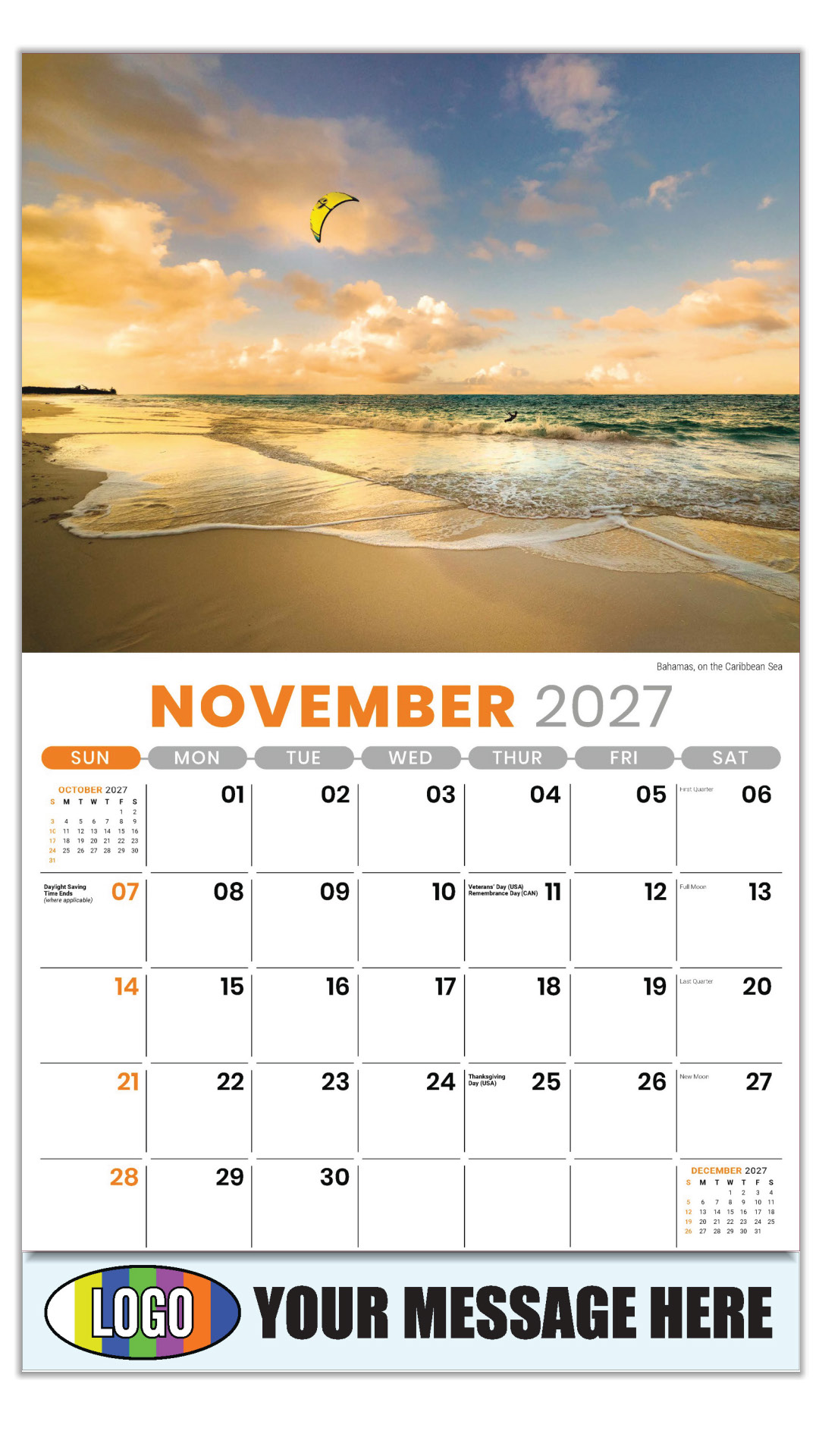 2027 Sun, Sand and Surf Business Promotional Calendar