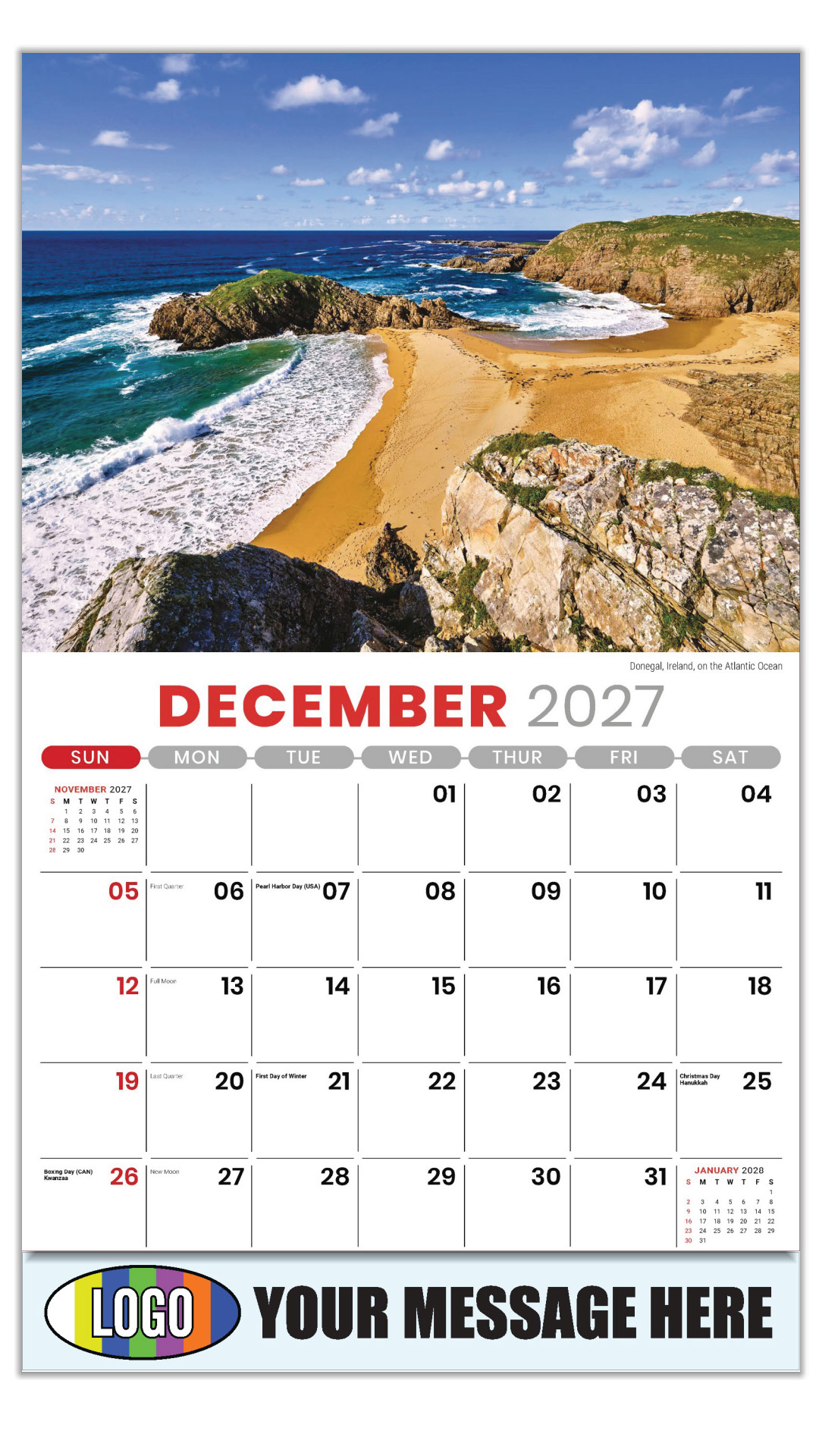 2027 Sun, Sand and Surf Business Promotional Calendar