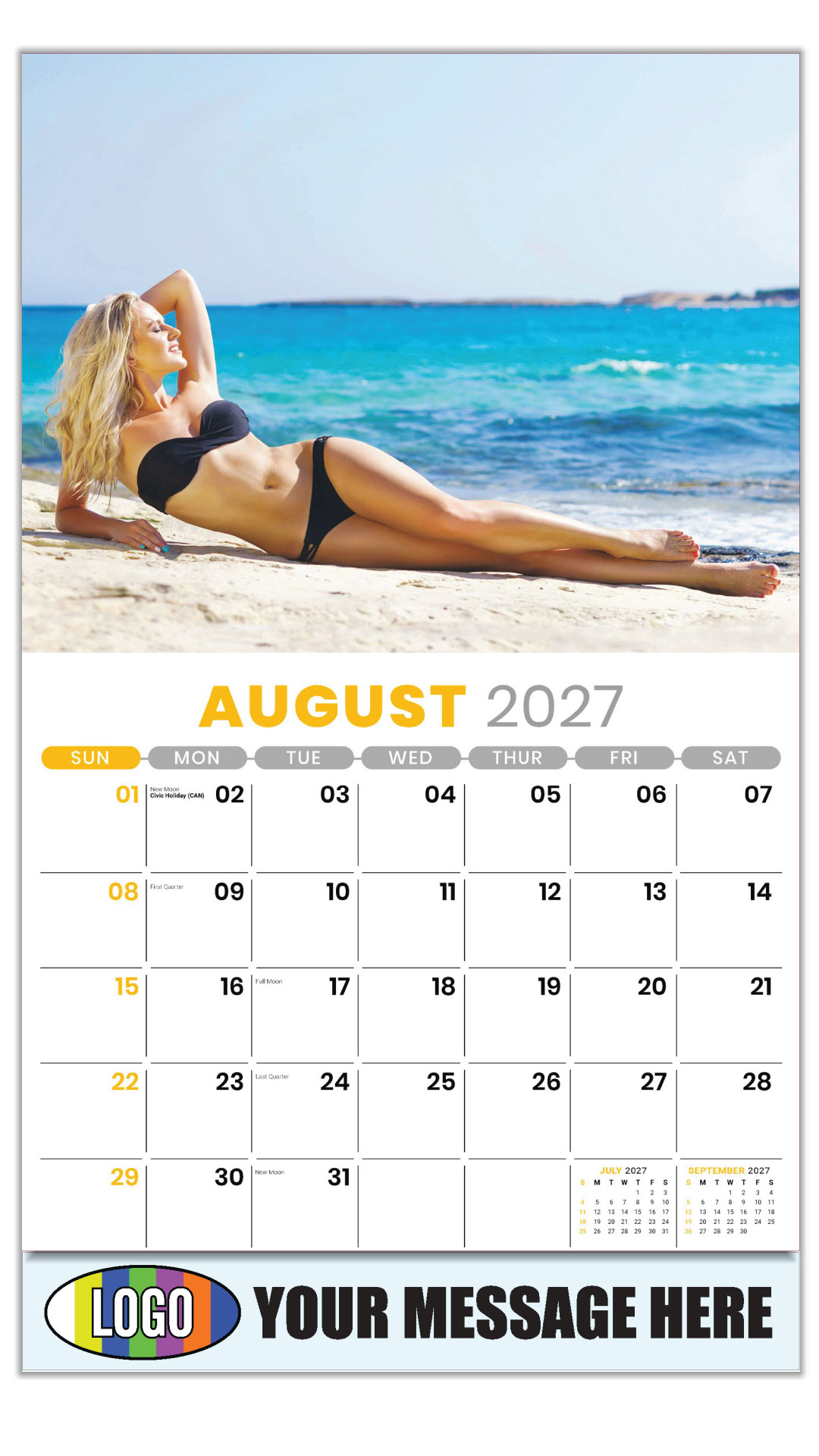 2027 Swimsuits Business Promotional Calendar