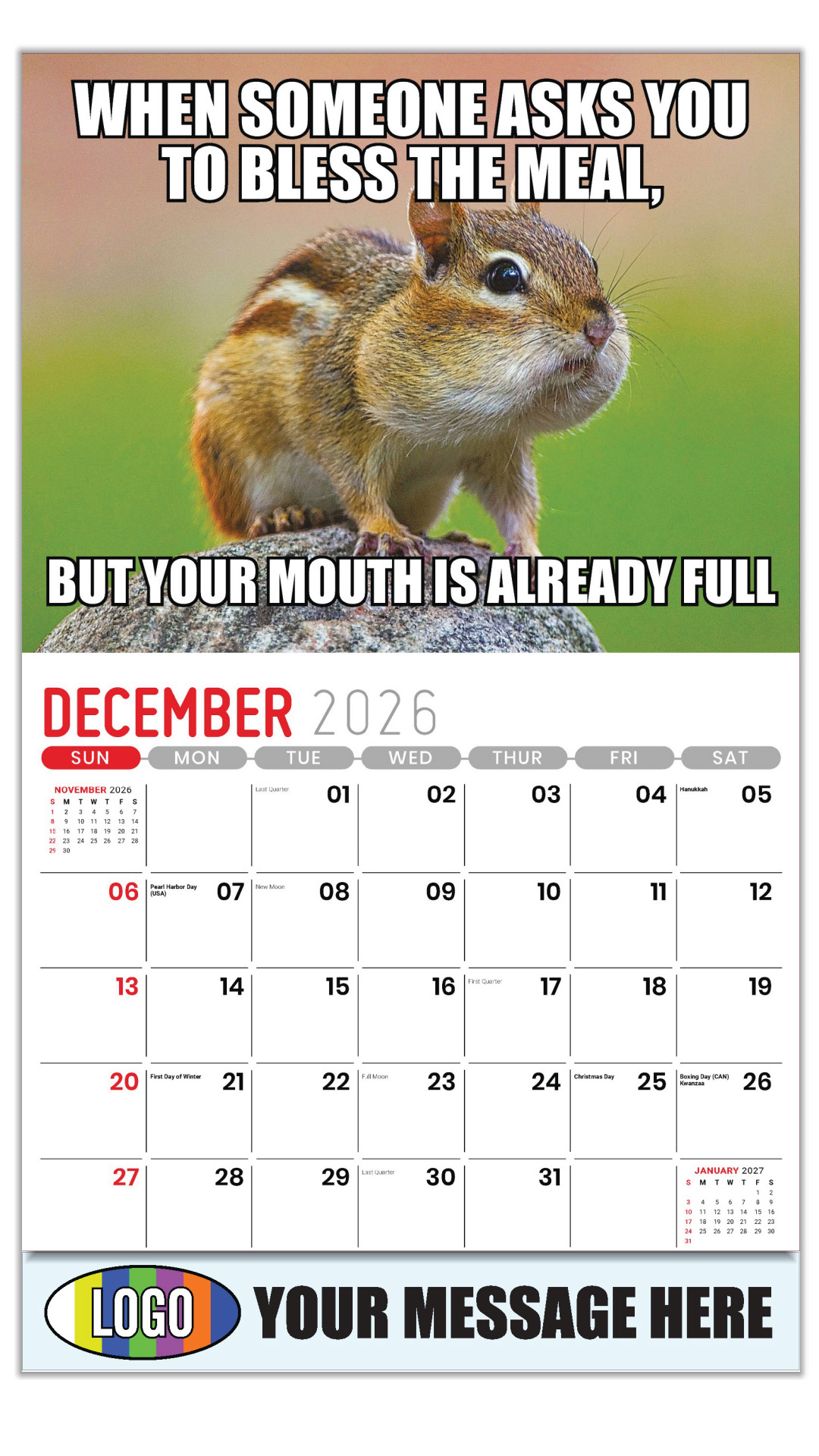 2027 The Memeing of Life Business Promotional Calendar