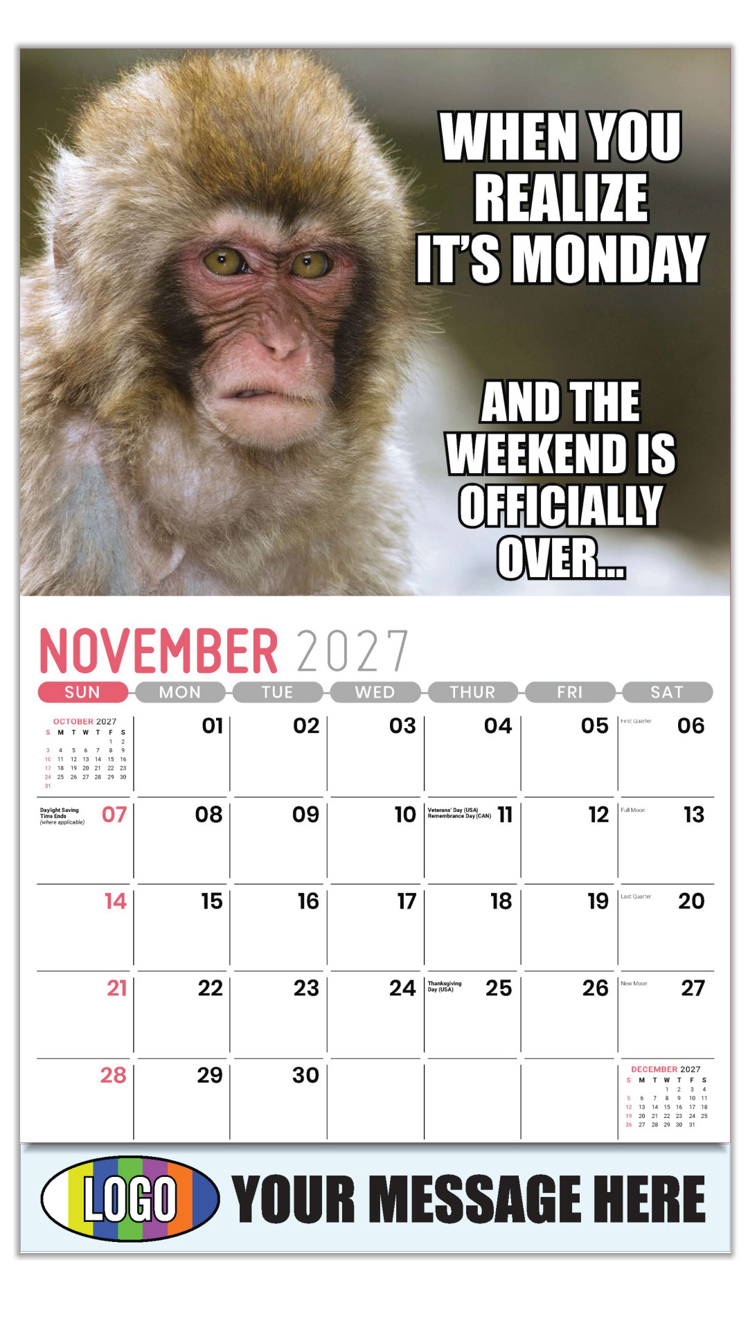 2027 The Memeing of Life Business Promotional Calendar